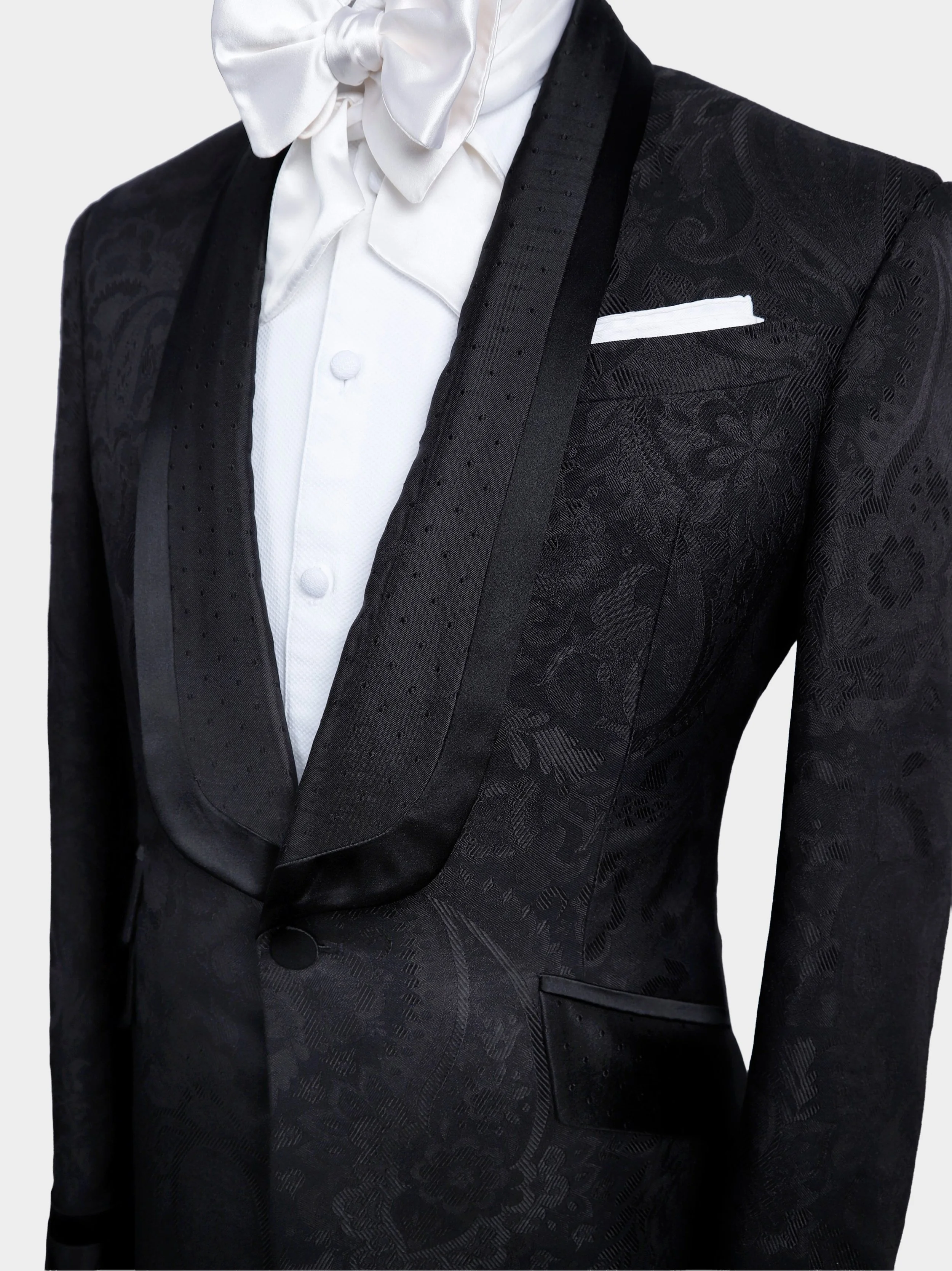 Black Paisley And Polkadot Lapel Dinner Suitclose.jpg