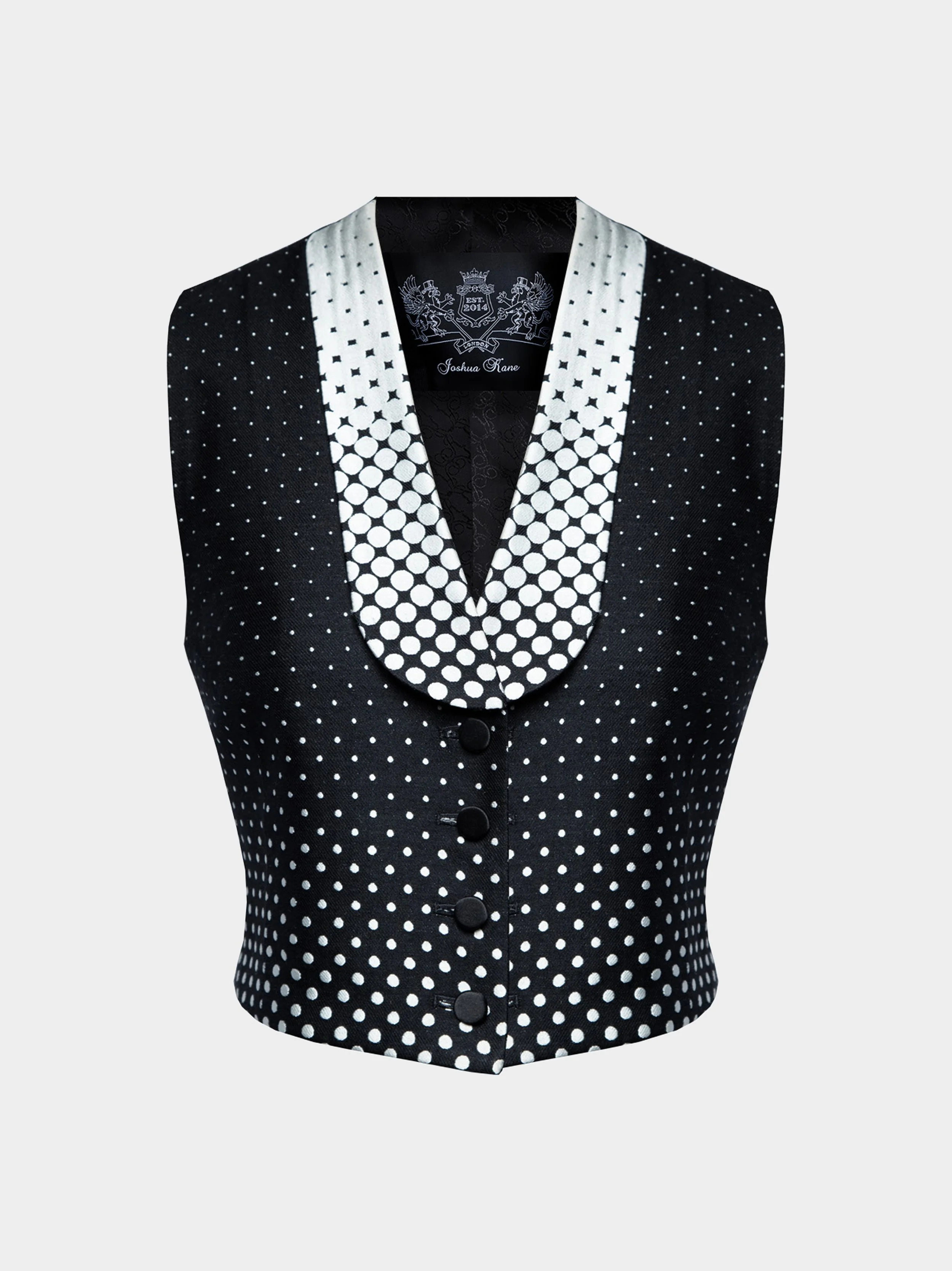 Black And White Wonderdot Waistcoat