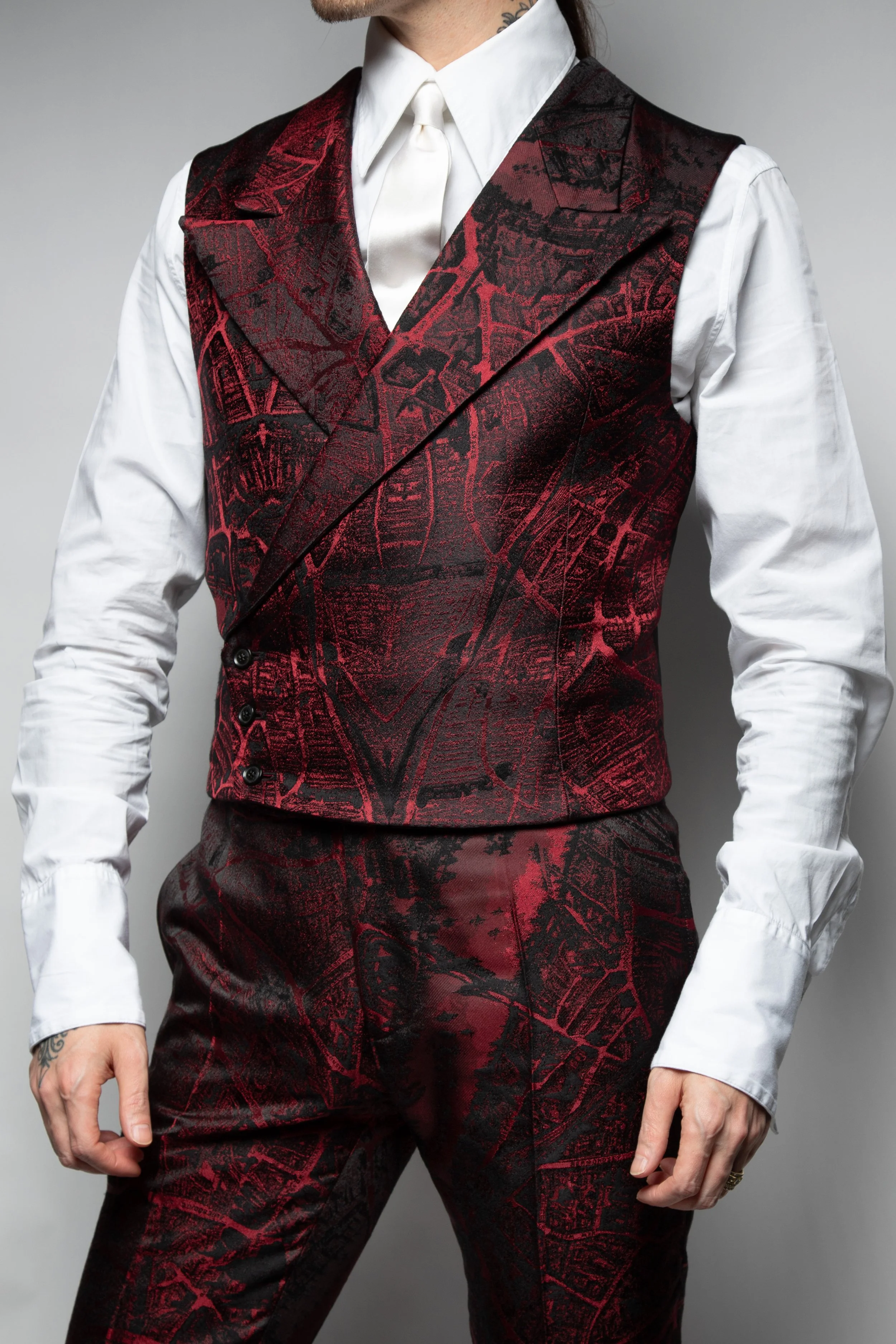 Red Map Of London Waistcoat