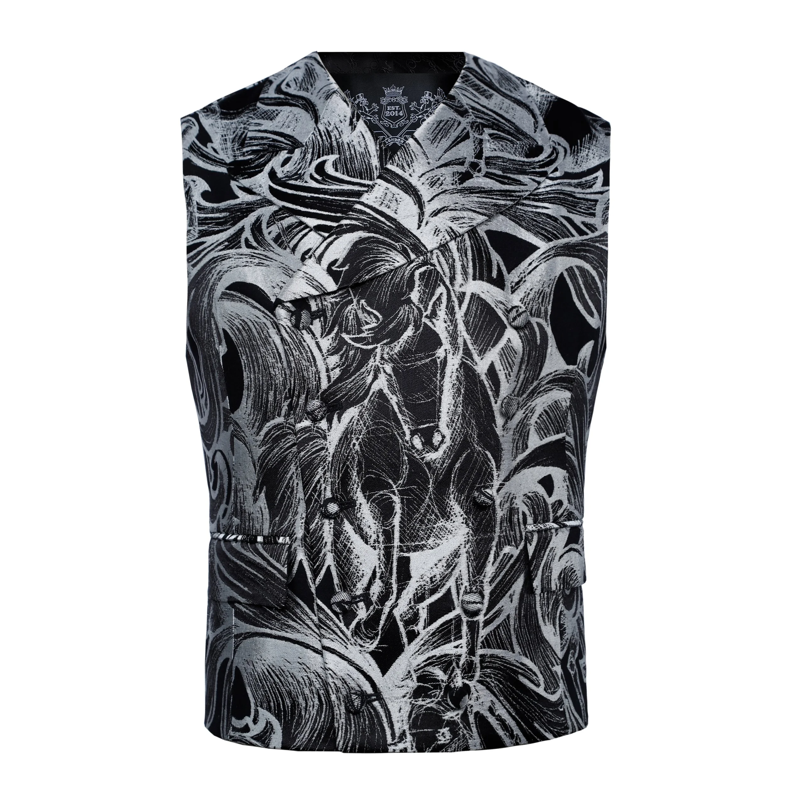 Black And White Pegasus Waistcoat