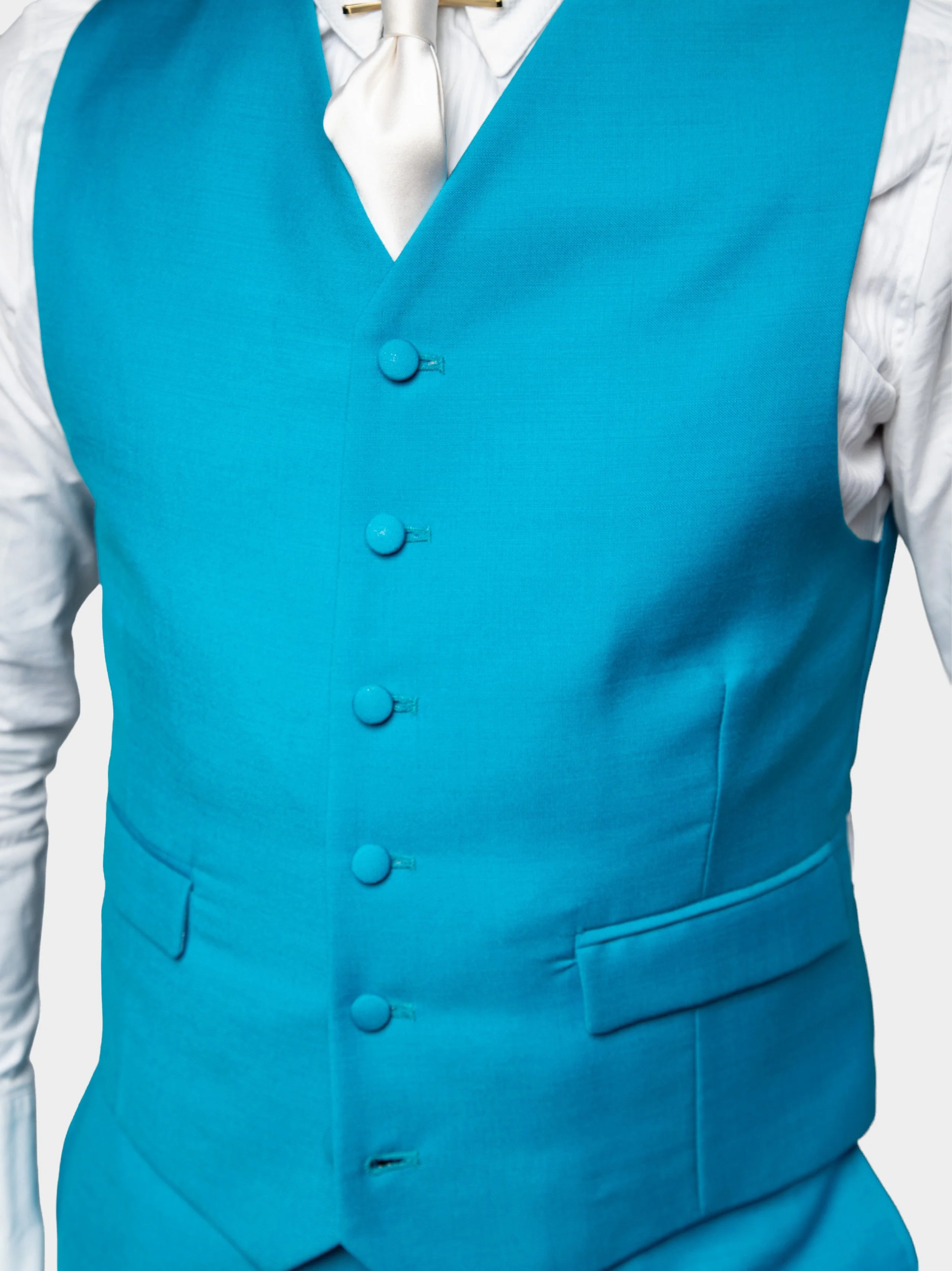 Azure Blue Wool And Mohair Waistcoat 4.jpg
