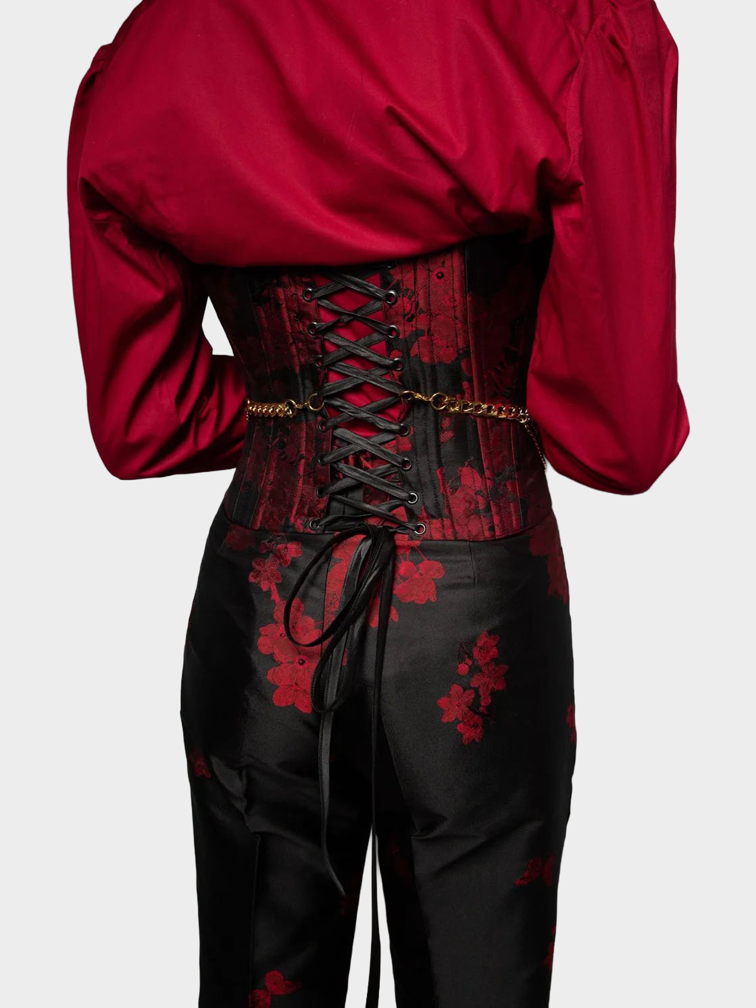 Red Falling Blossom Silk Corsetback.jpg