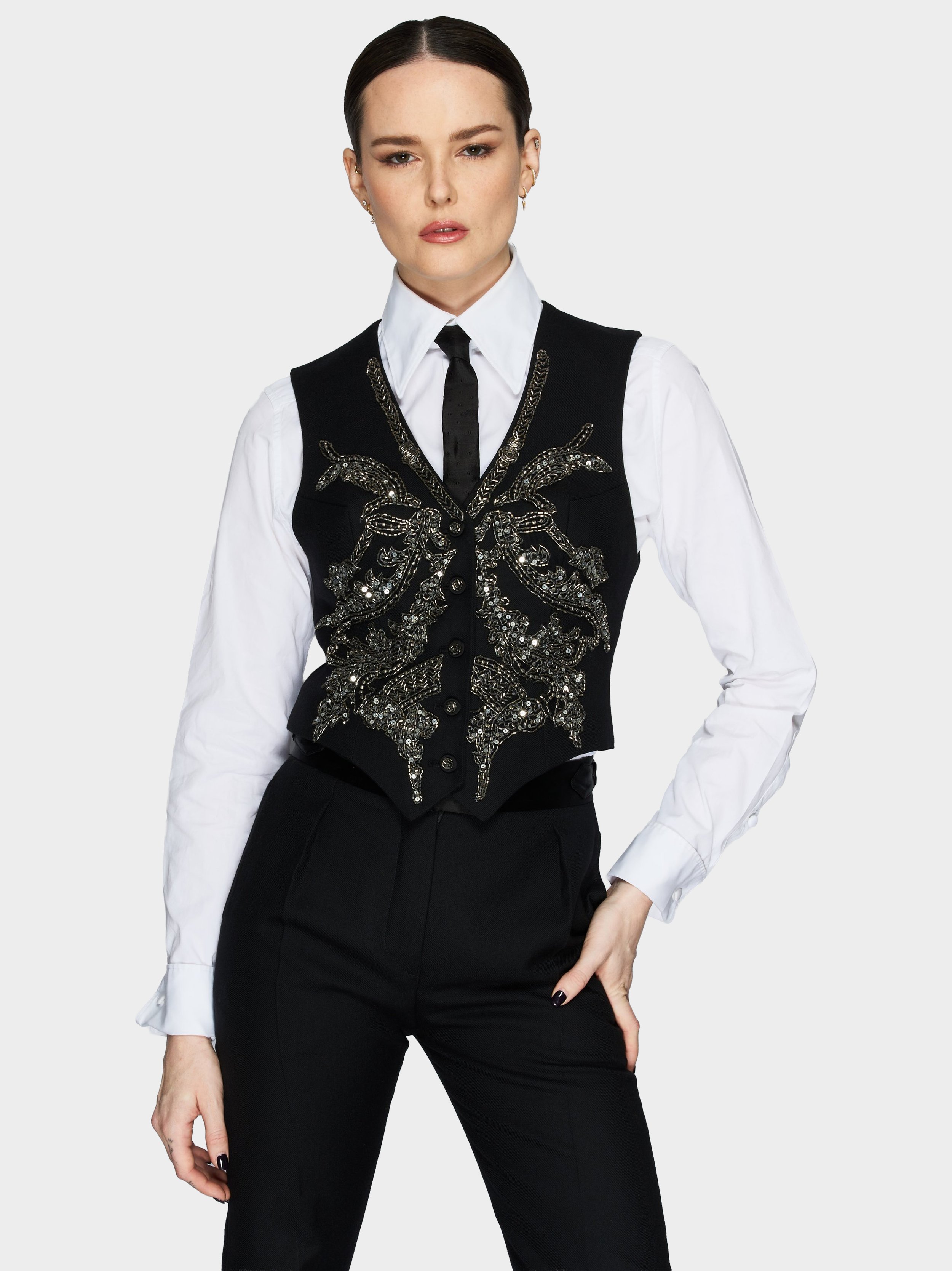Metal Embroidered Waistcoat