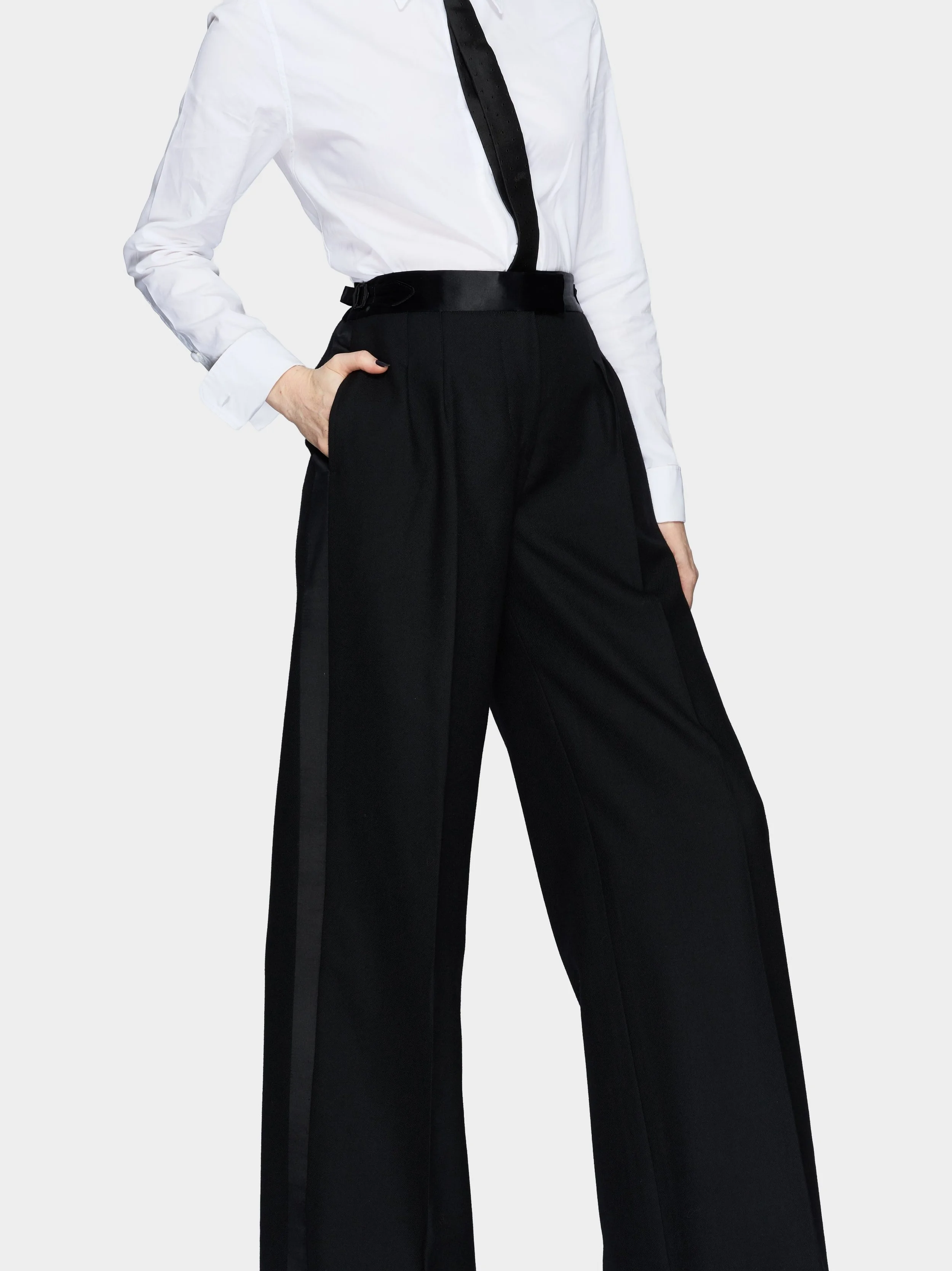 Black Wool And Silk Wide Leg Trouserslegs.jpg