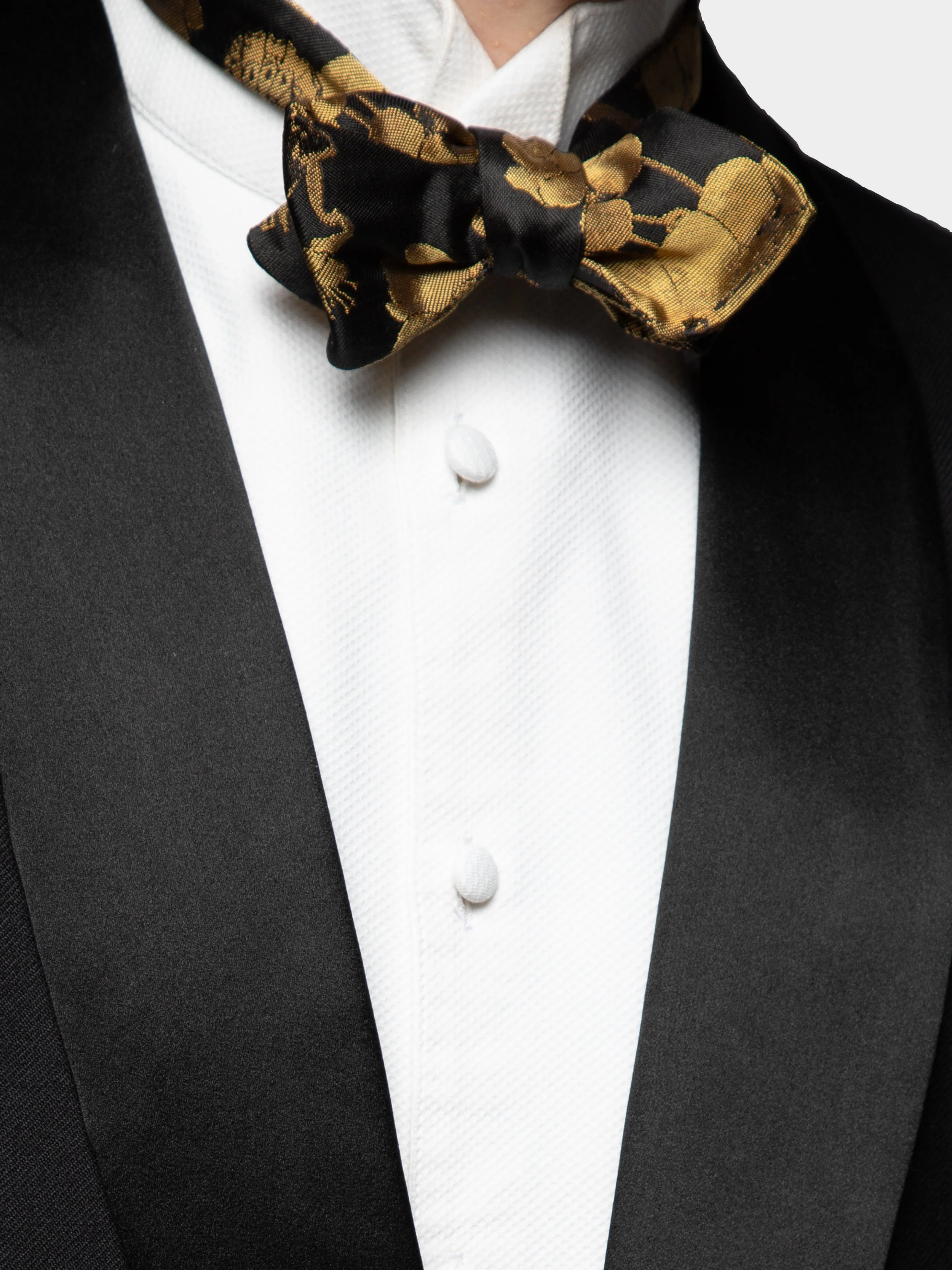 Gold Falling Blossom Silk Point Bowtie 2.jpg