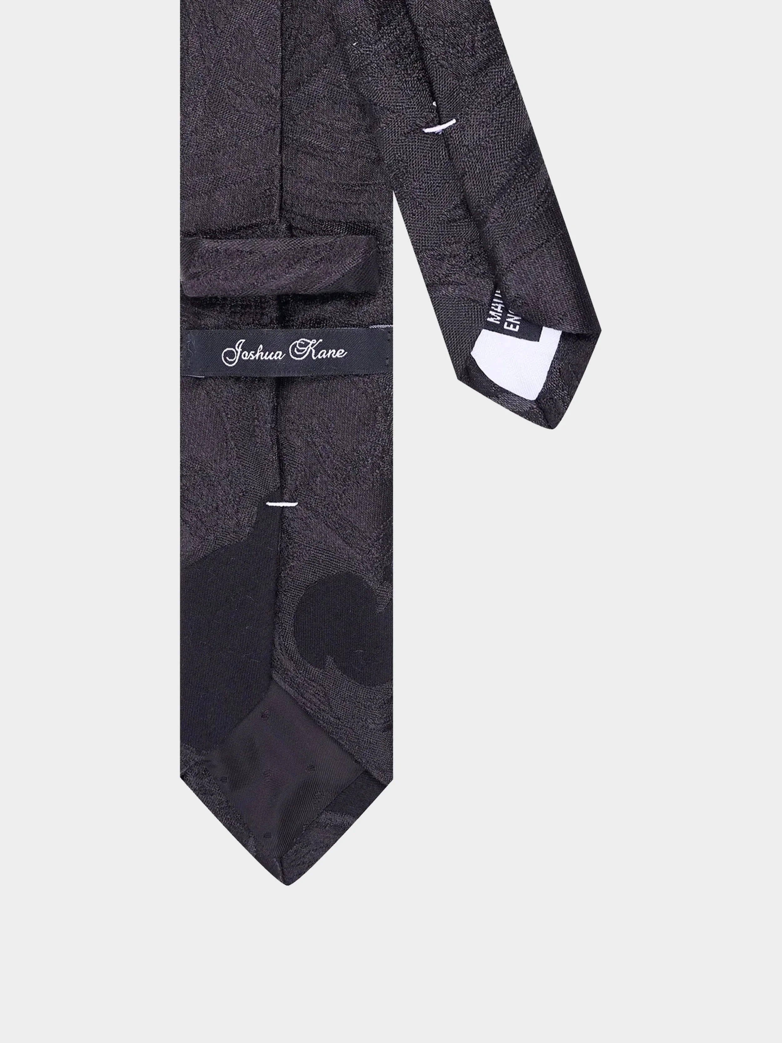 'Tonal Black Pegasus' Slim Necktie back.jpg
