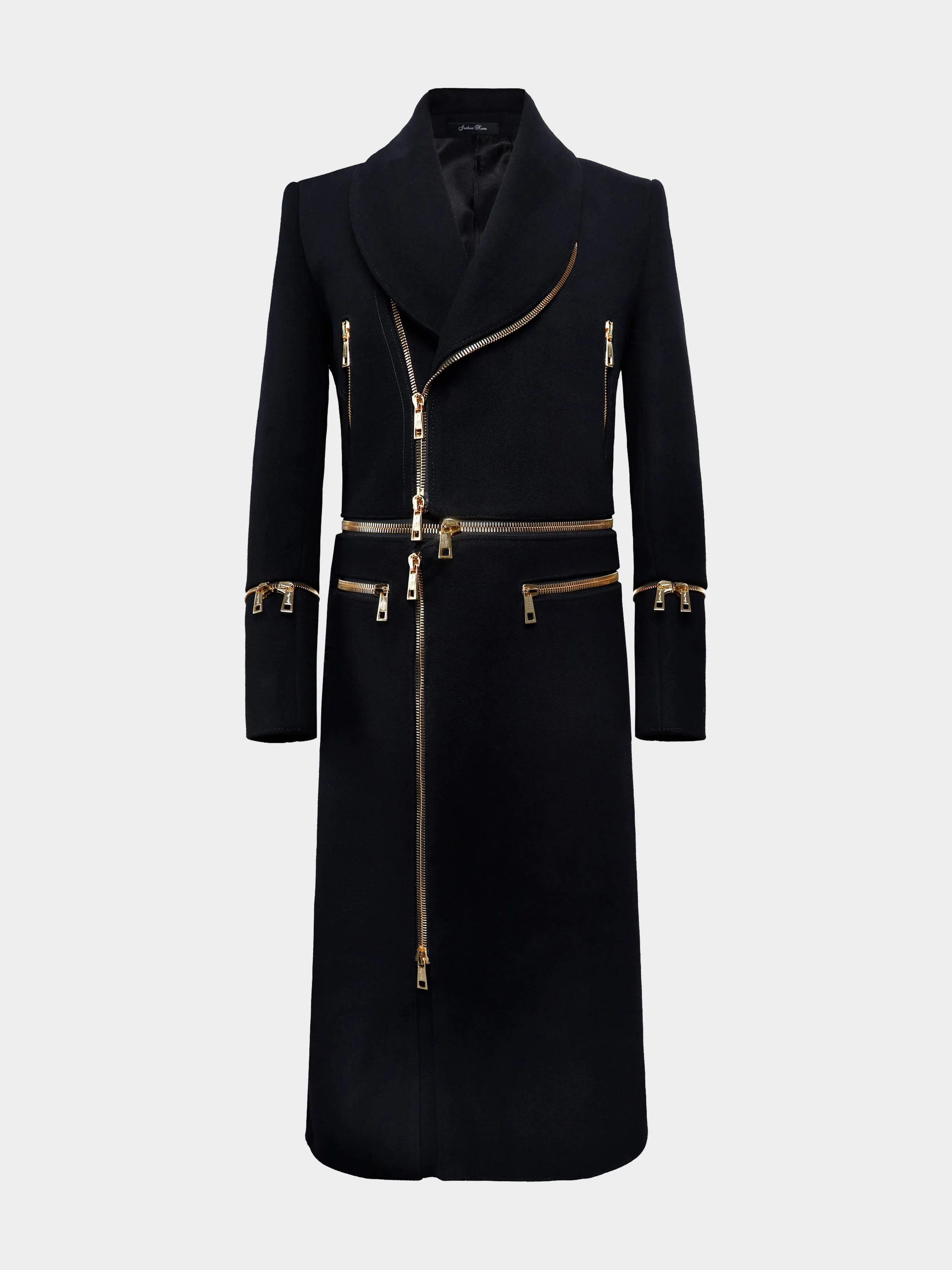 Black Rebel Wool Biker Coat
