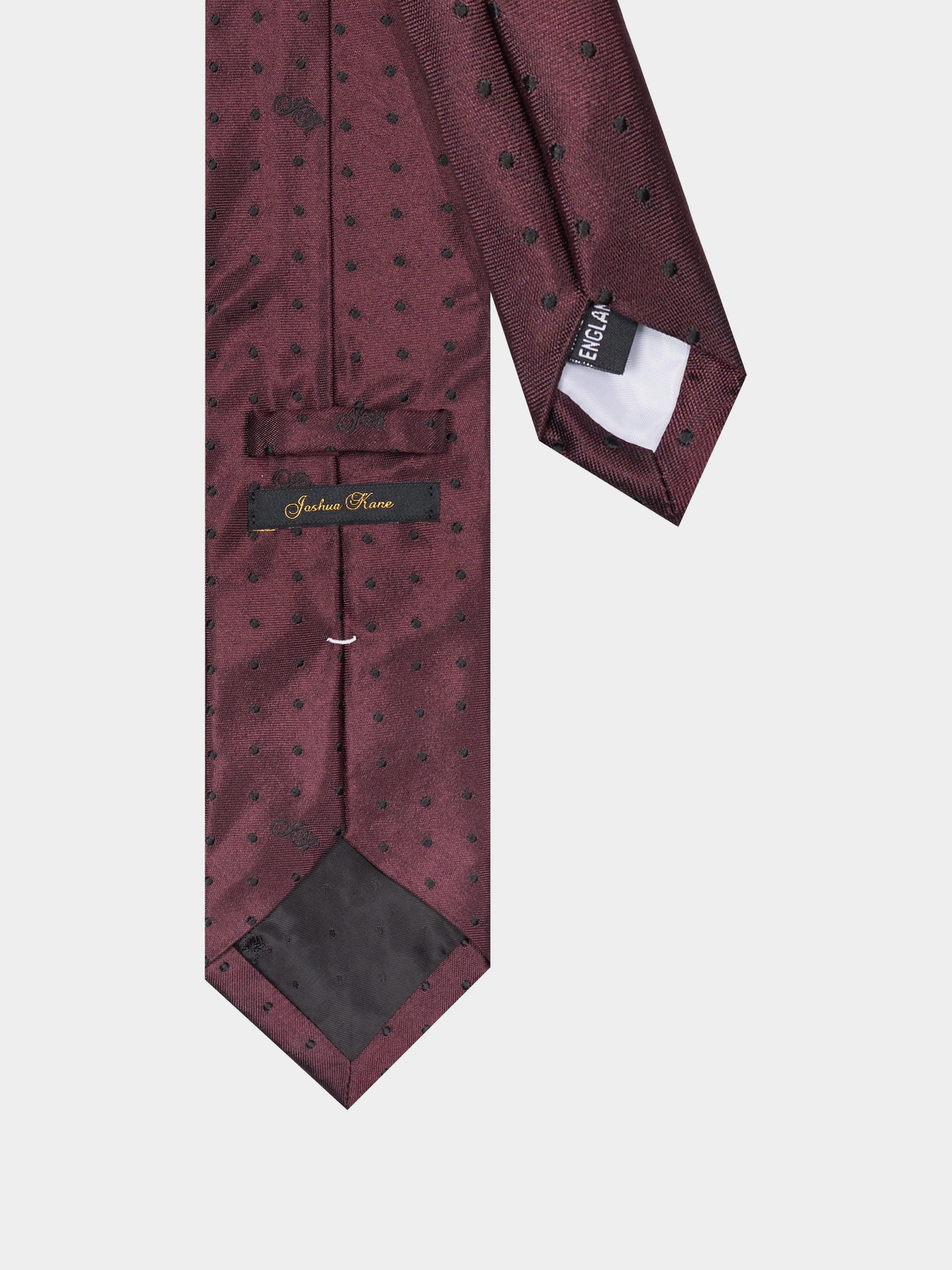 'Burgundy JK Monogram Silk' Wide Necktieback.jpg