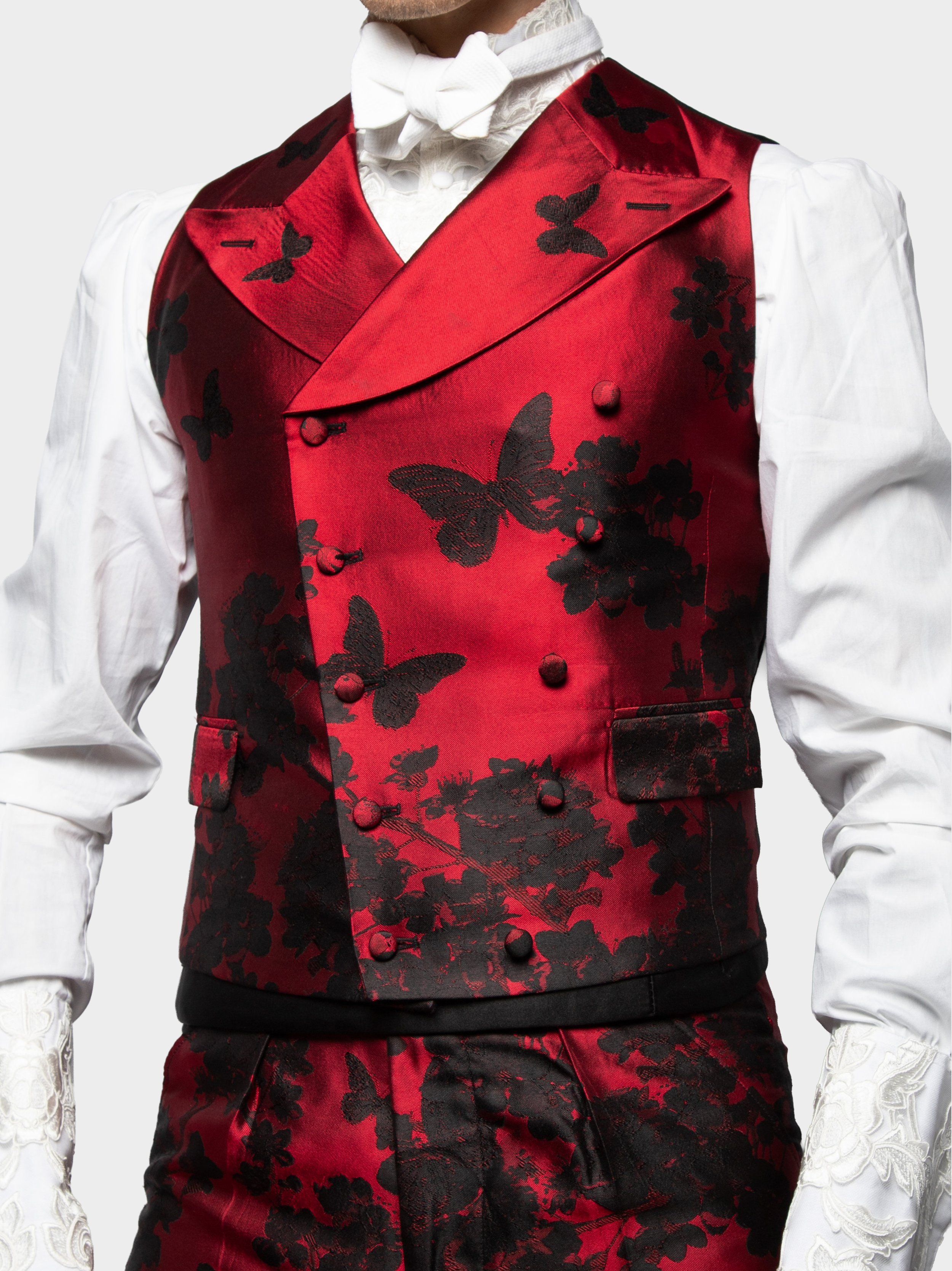 Black Falling Blossom Waistcoat 3.jpg