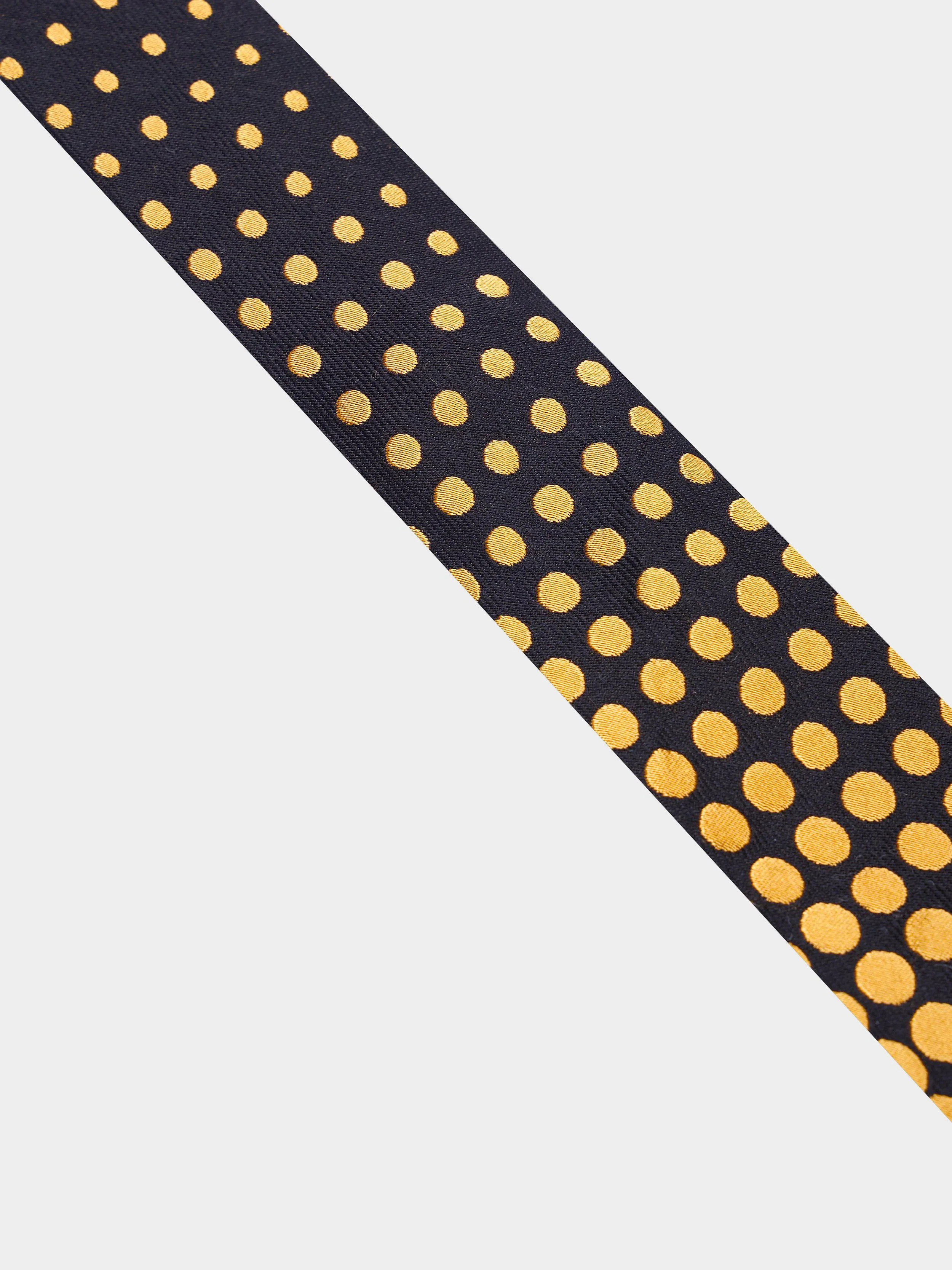 'Black And Gold Wonderdot' Slim Necktie diag.jpg
