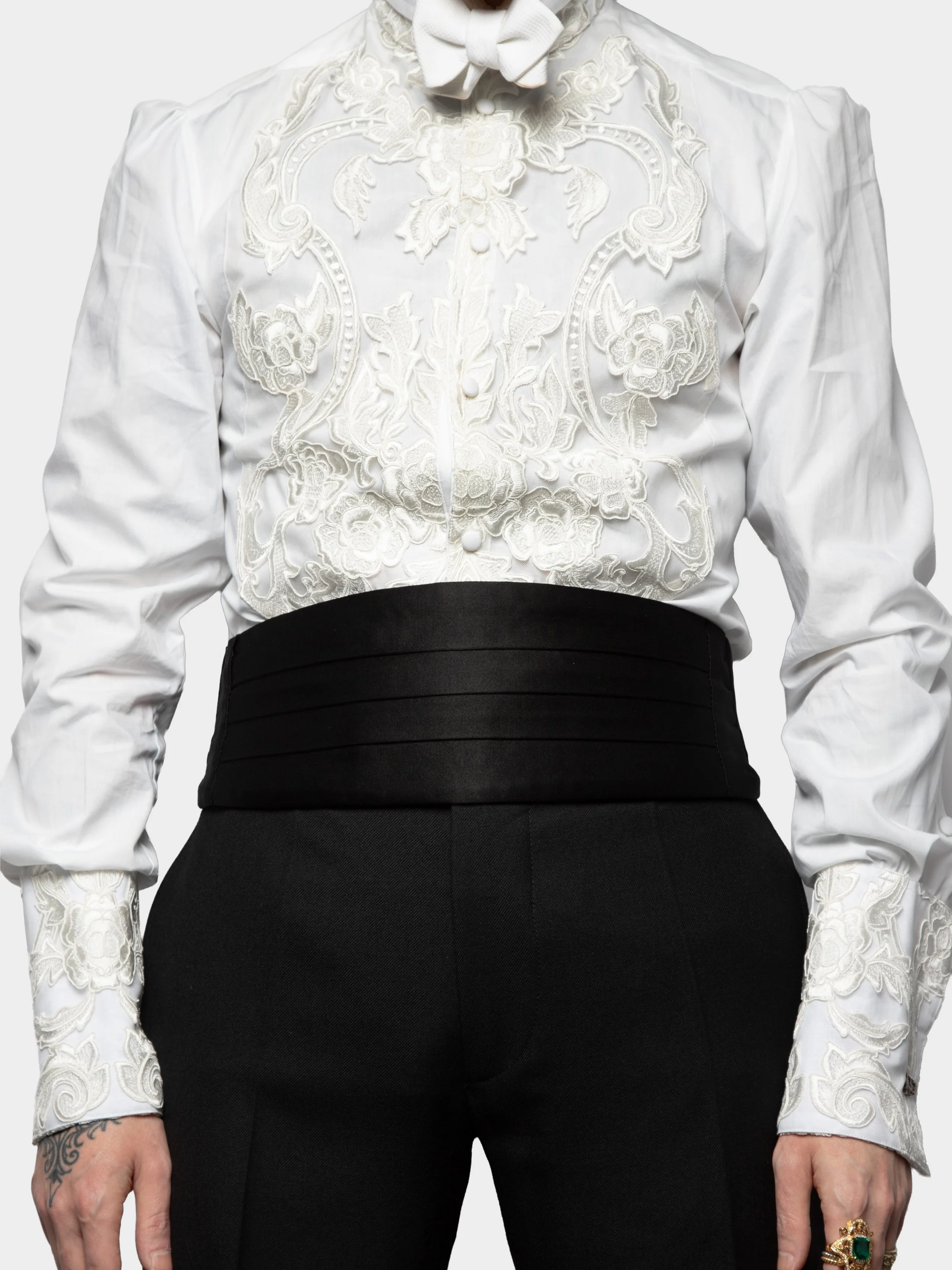 Black Silk Pleated Cummerbund worn.jpg