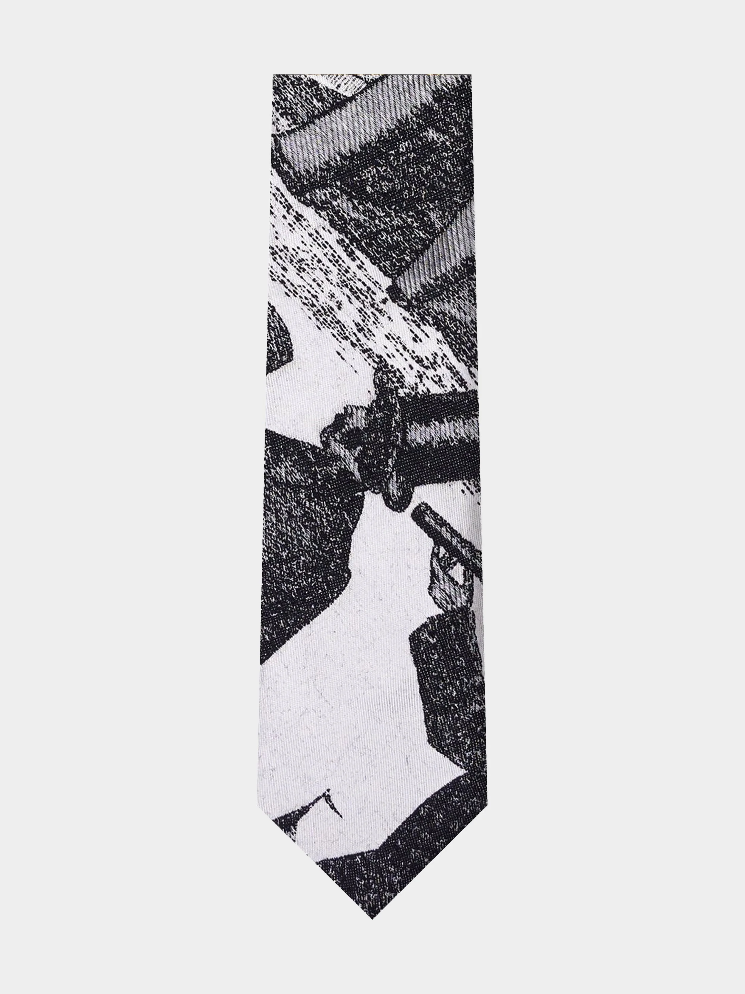 'Black And White 3 Tailors' Slim Necktie