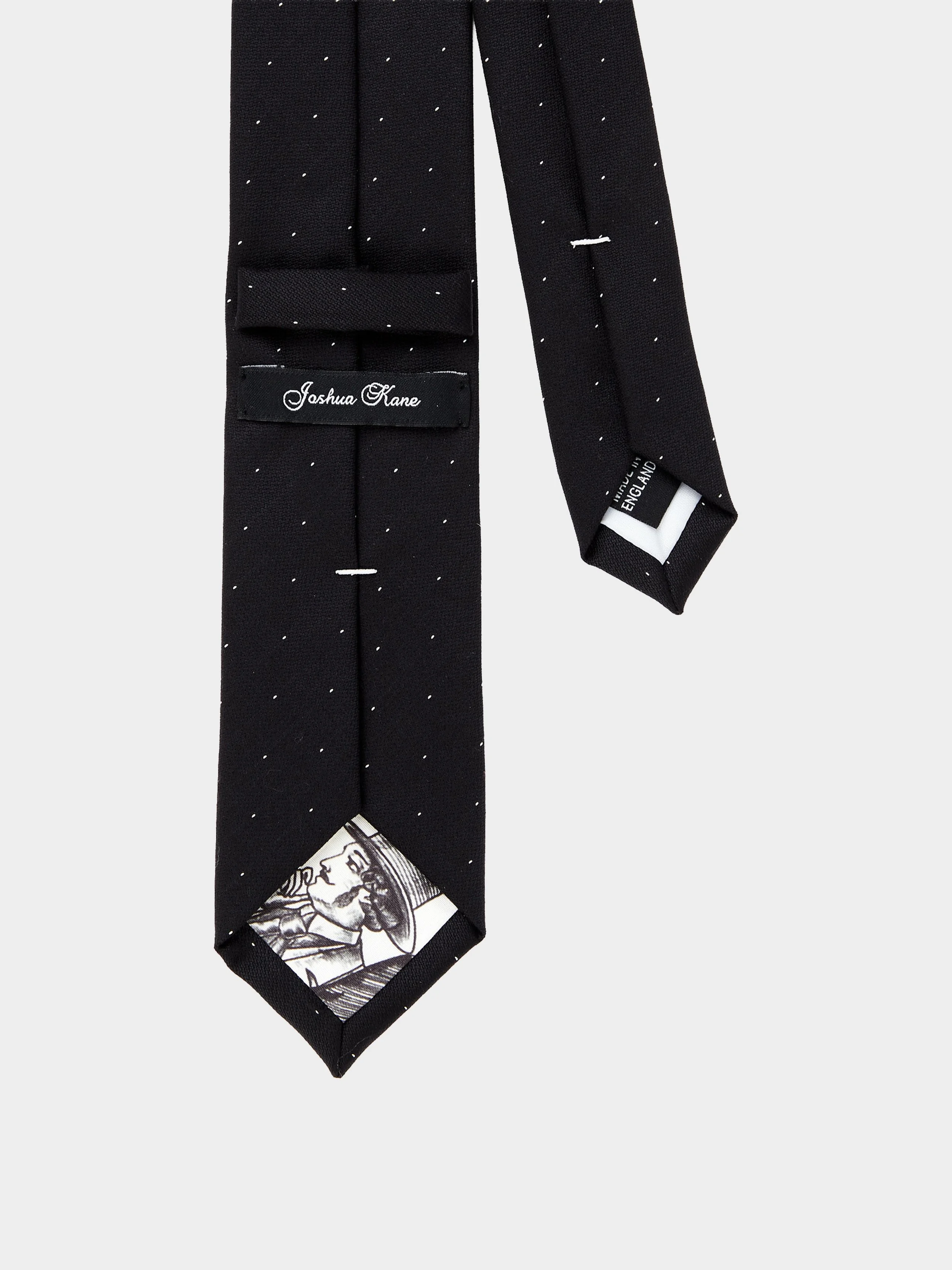 'Black Microdot' Slim Necktie back.jpg