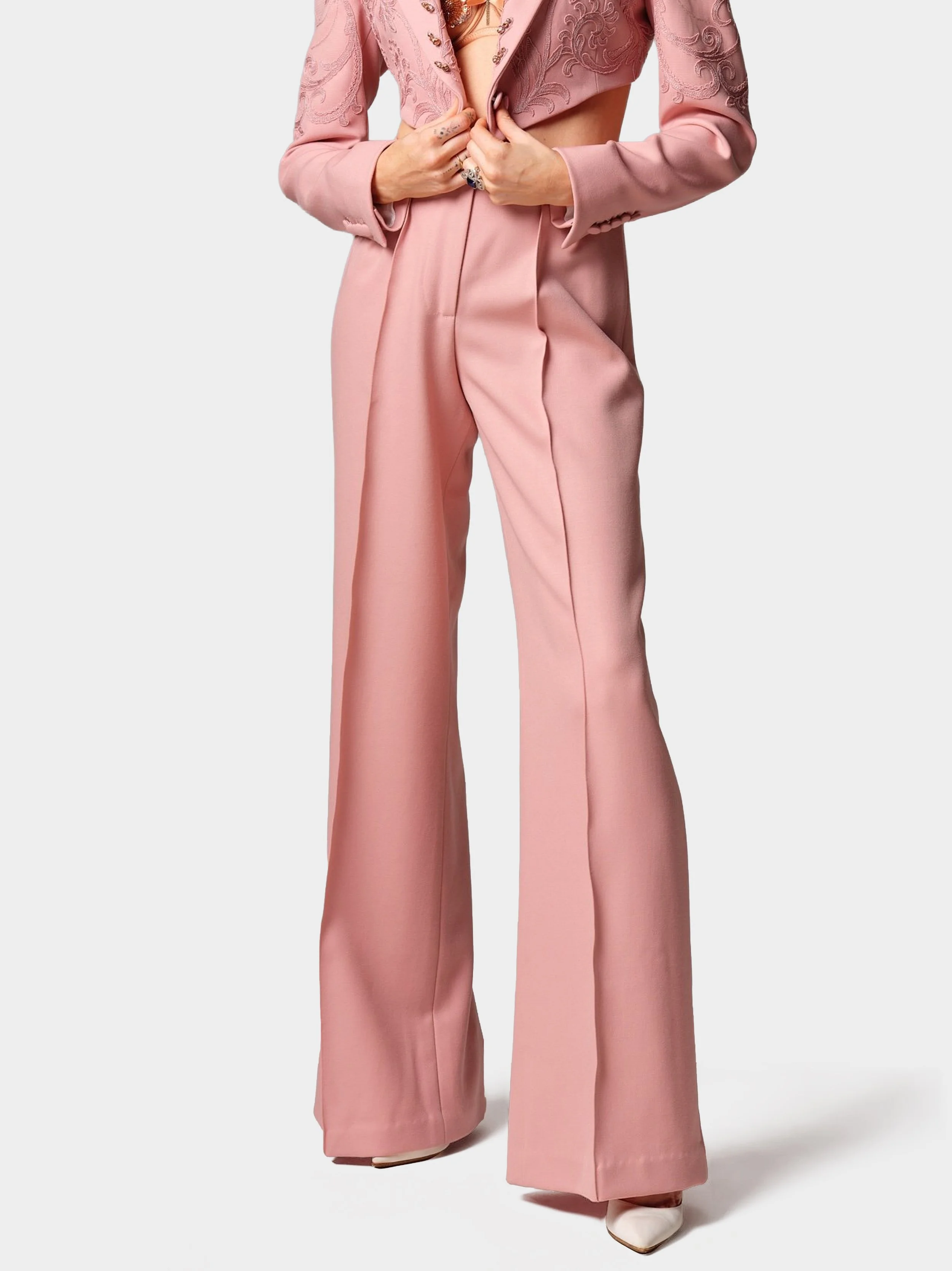 Crystal And Rose Embroidered Pink Wool Bolero Suit shadow.jpg