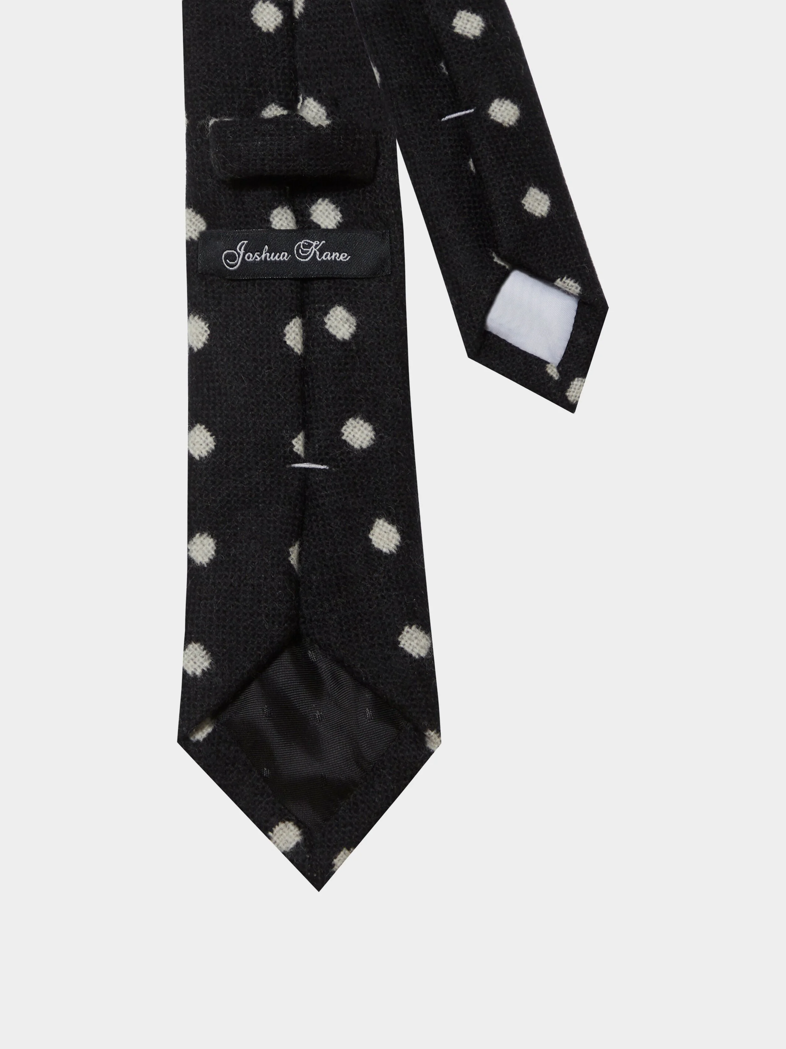 'Bold Spot Wool' Slim Necktie back.jpg