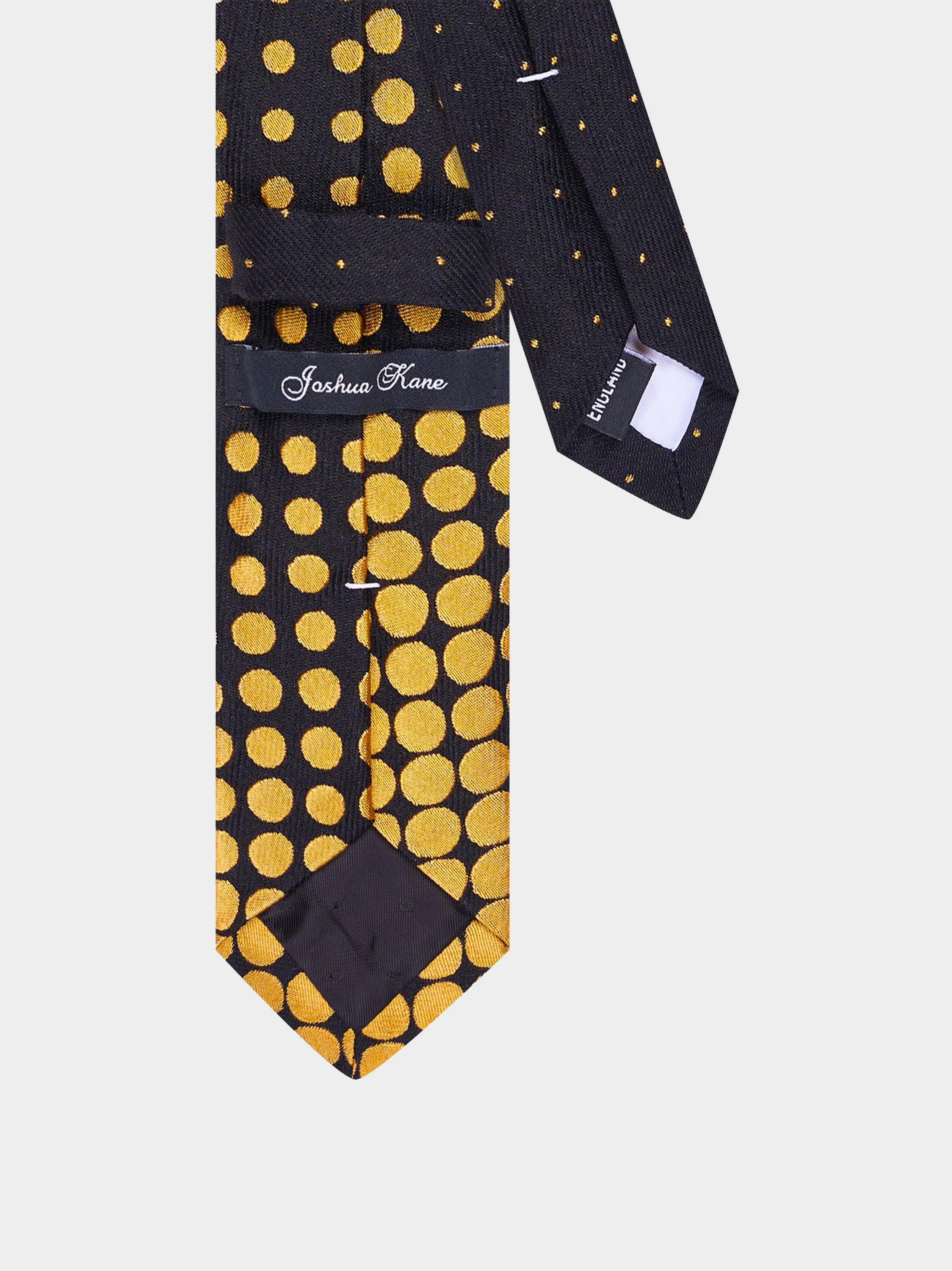 'Black And Gold Wonderdot' Slim Necktie back.jpg