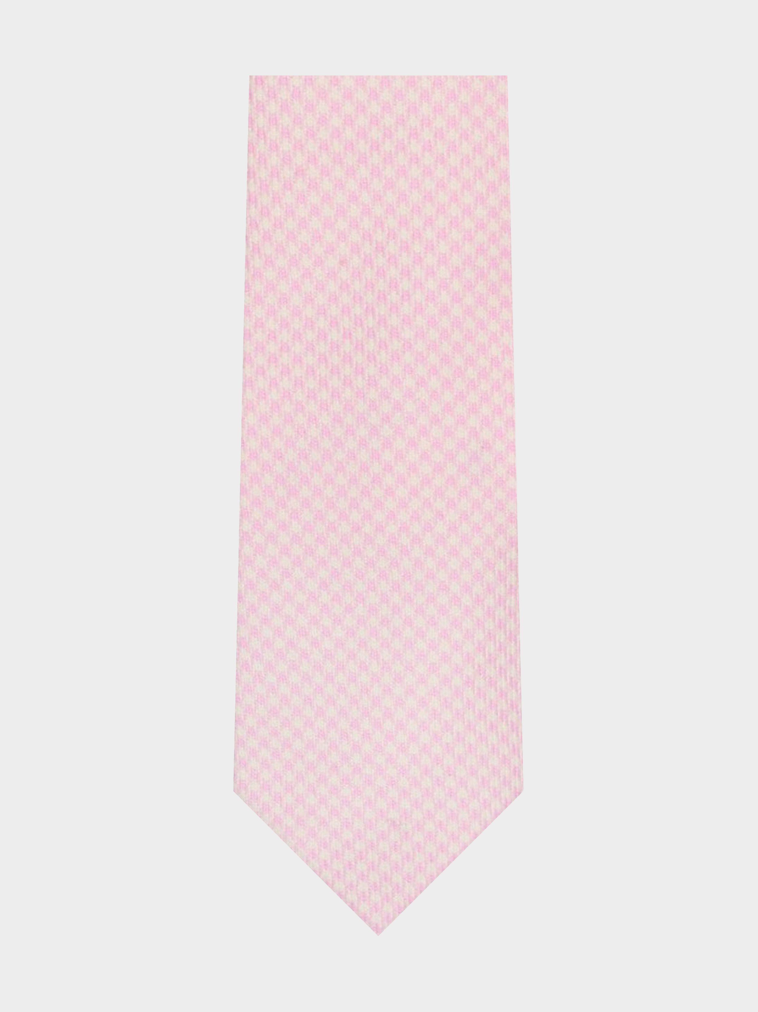 'Pink Puppytooth' Wide Necktie