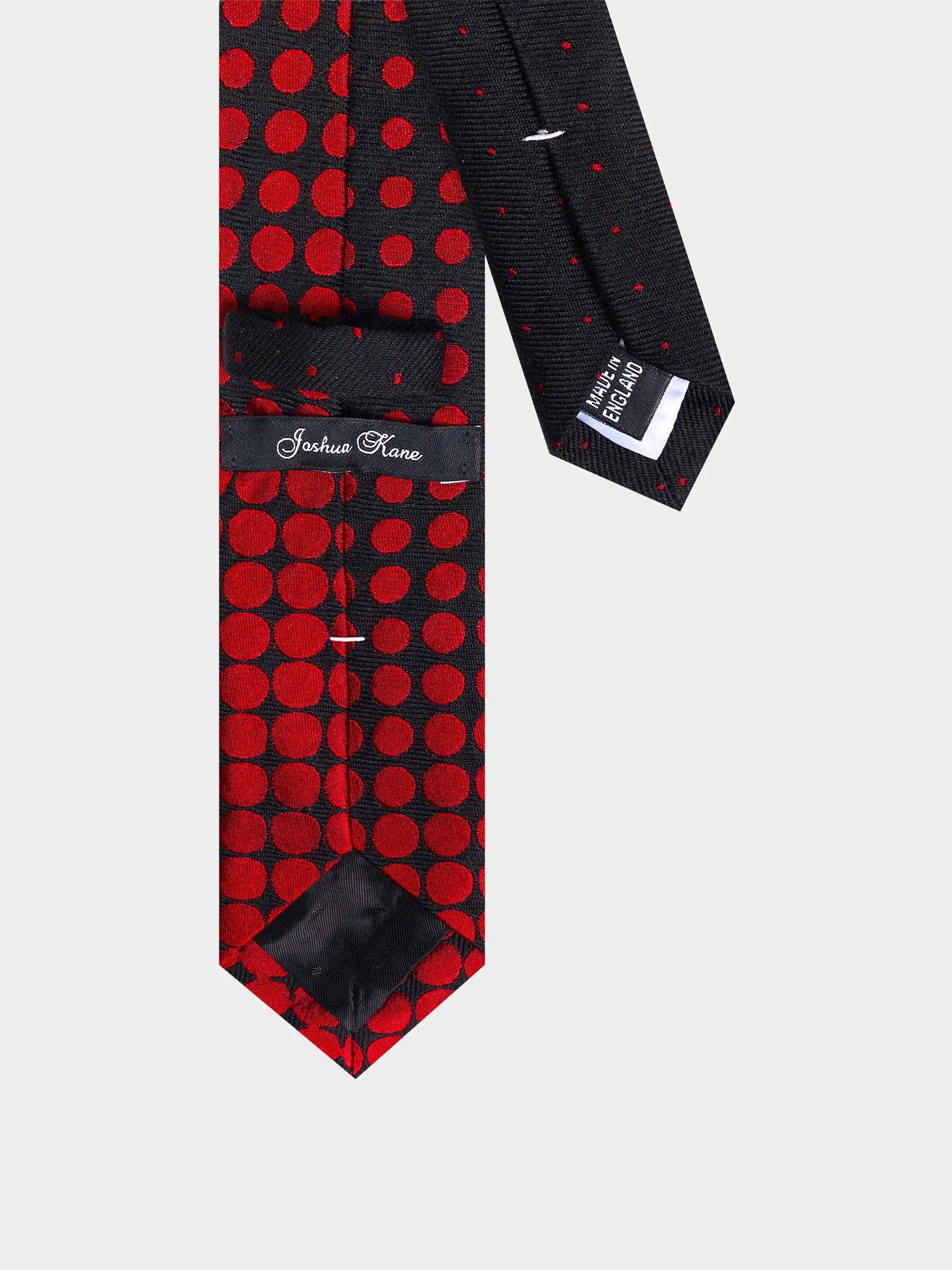 'Red Wonderdot' Slim Necktie back.jpg