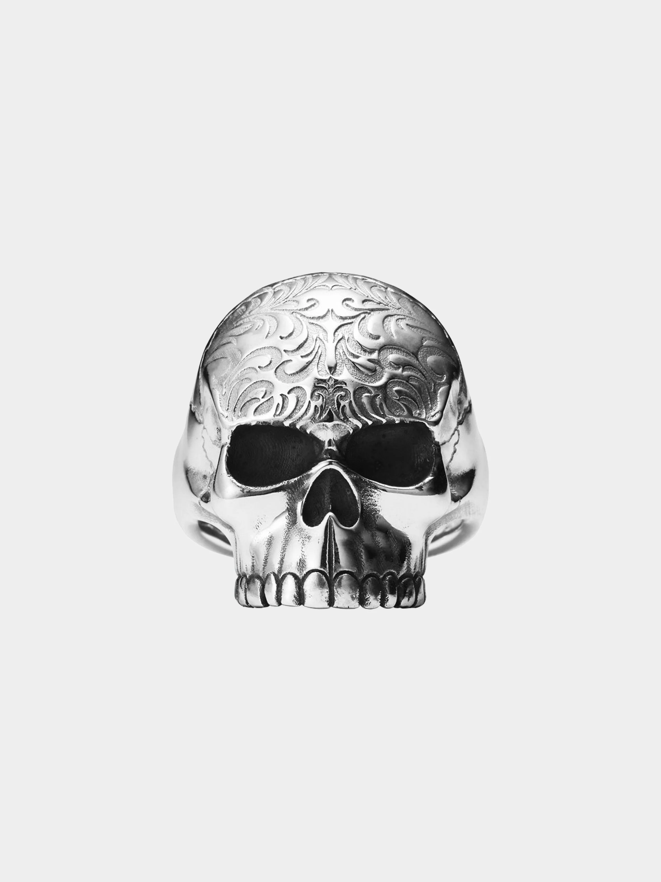 'The Tattoo Skull' Sterling Silver Ring