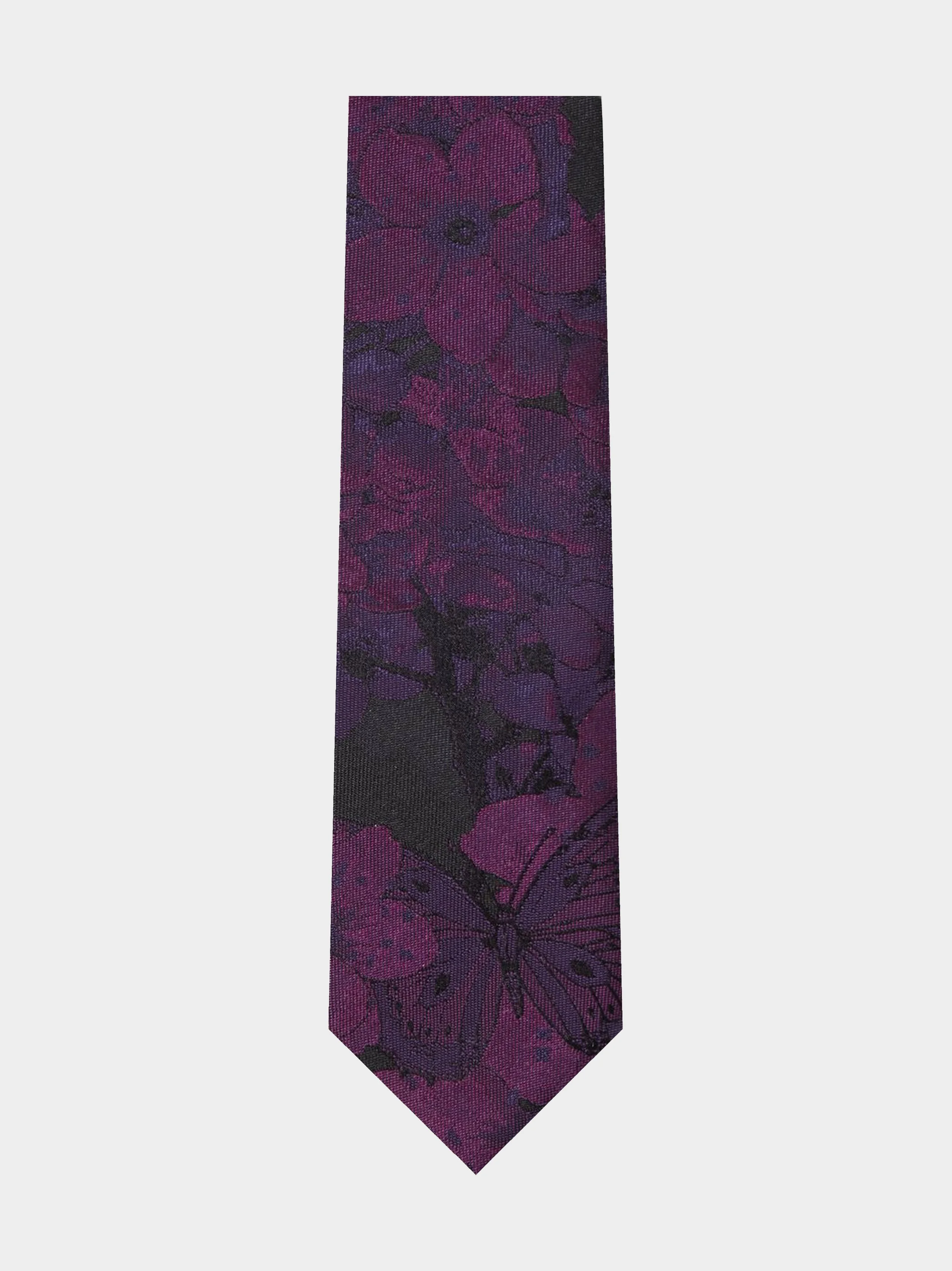 'Blackberry Blossom' Slim Necktie