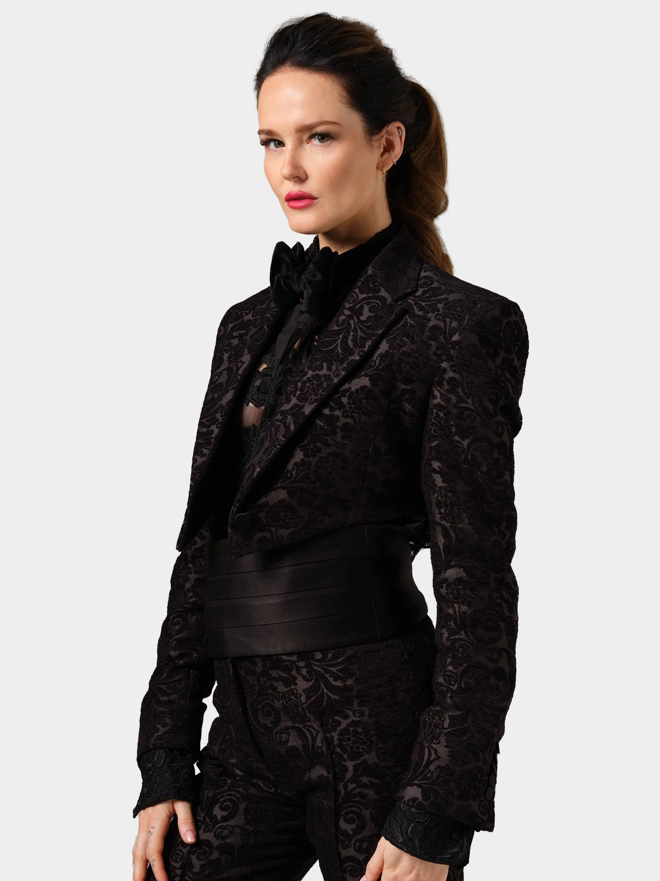 Floral Velvet Bolero Jacket front2.jpg
