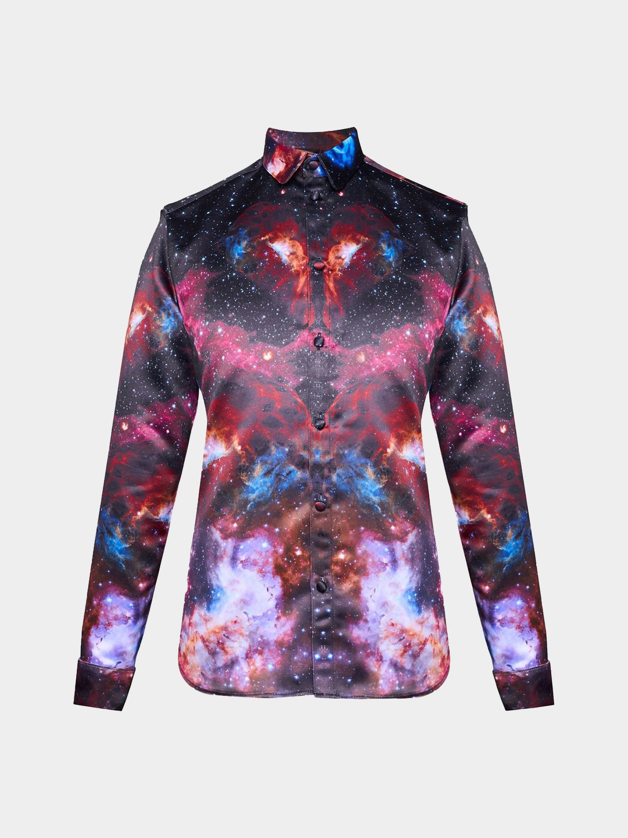 'Penny Collar Shirt' Cosmic Space Print