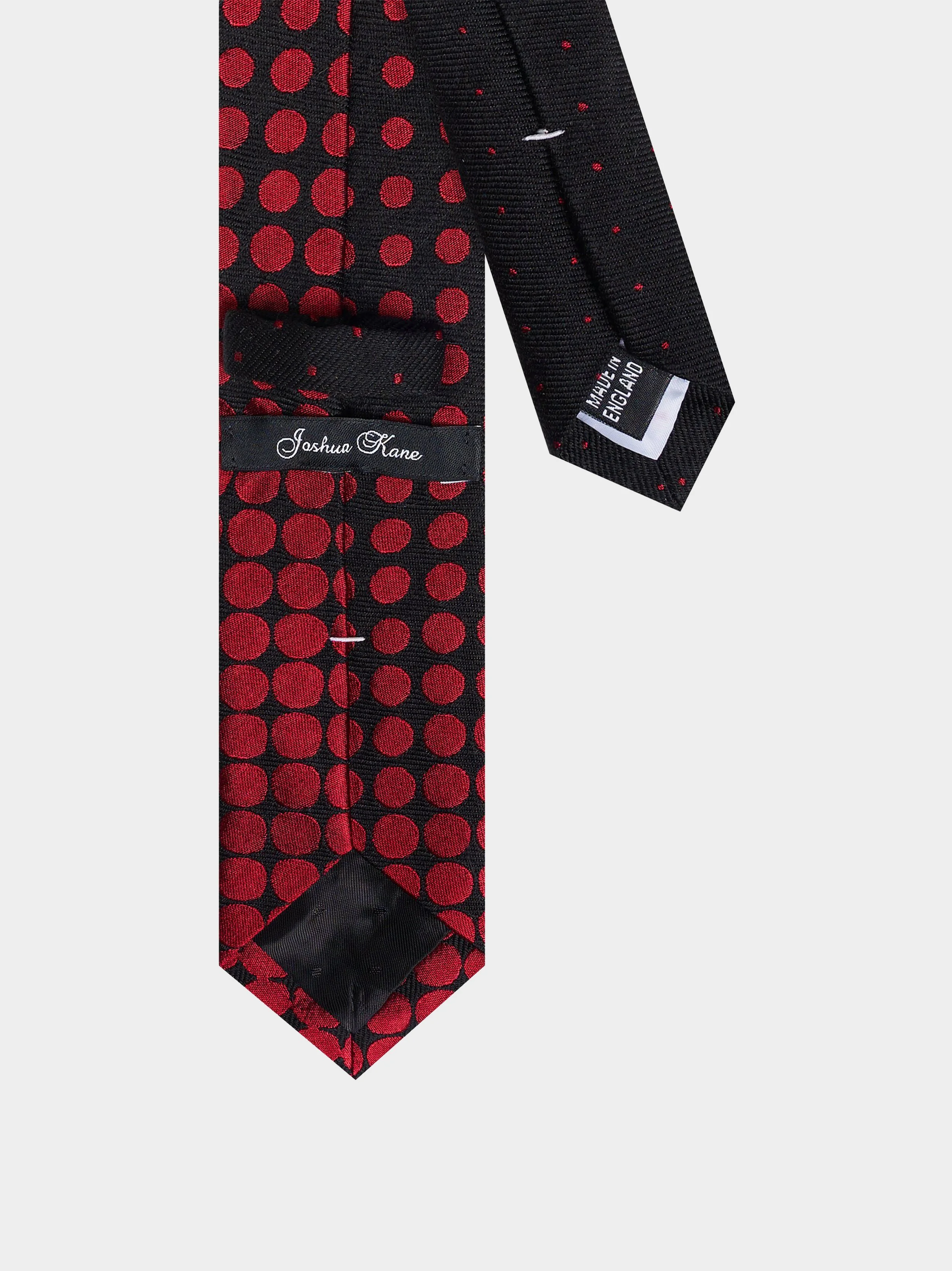 'Burgundy Wonderdot' Slim Necktie back.jpg