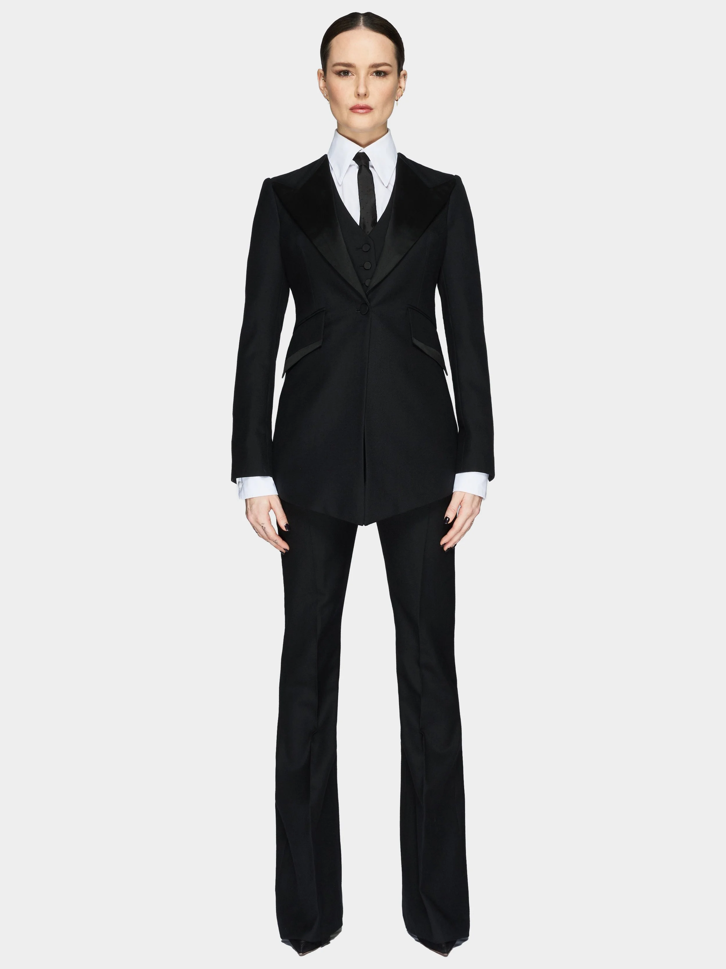 Black Wool Drop Front Tux Jacketfrontfull.jpg