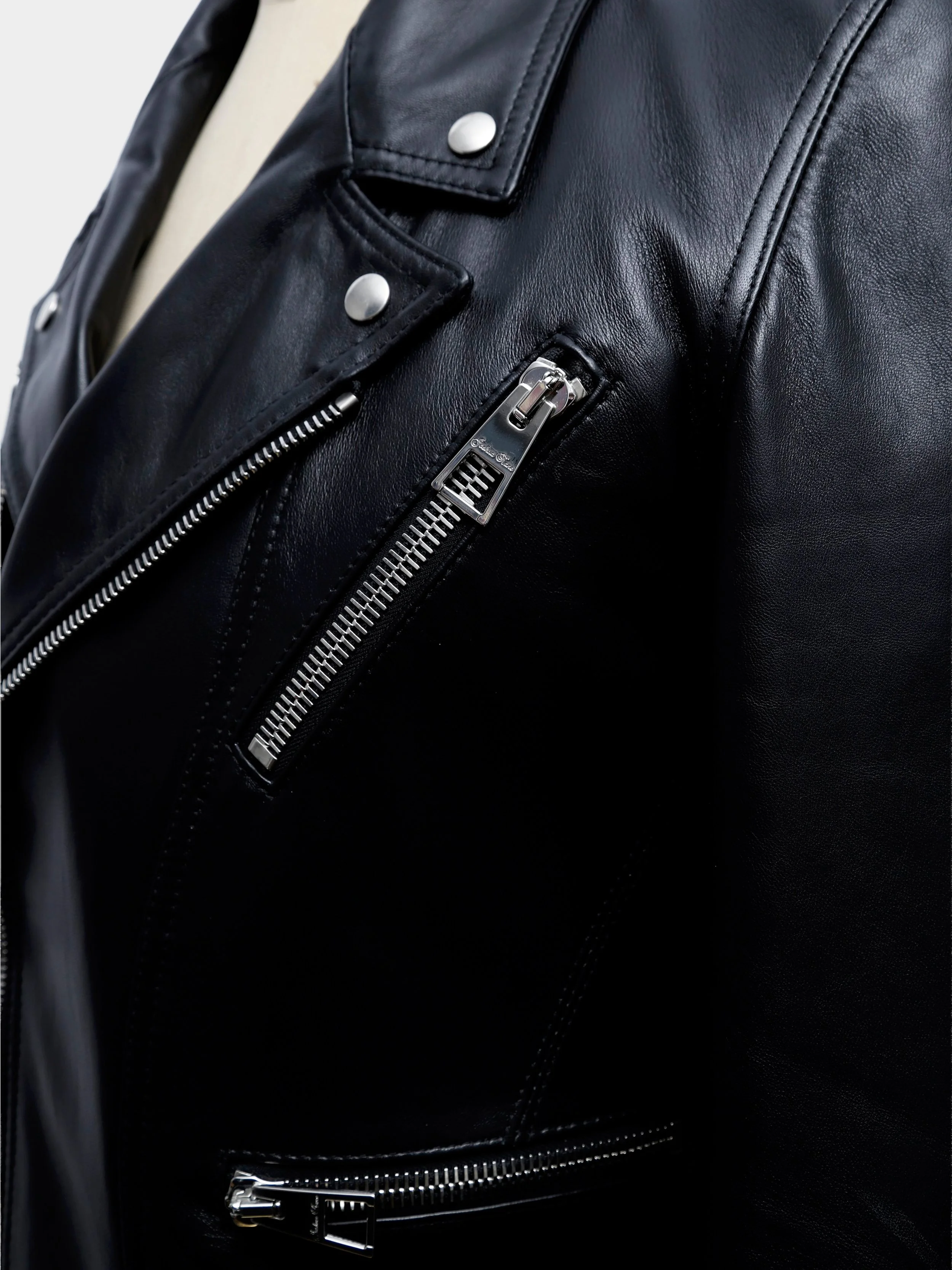 Black Leather Biker Jacket close.jpg