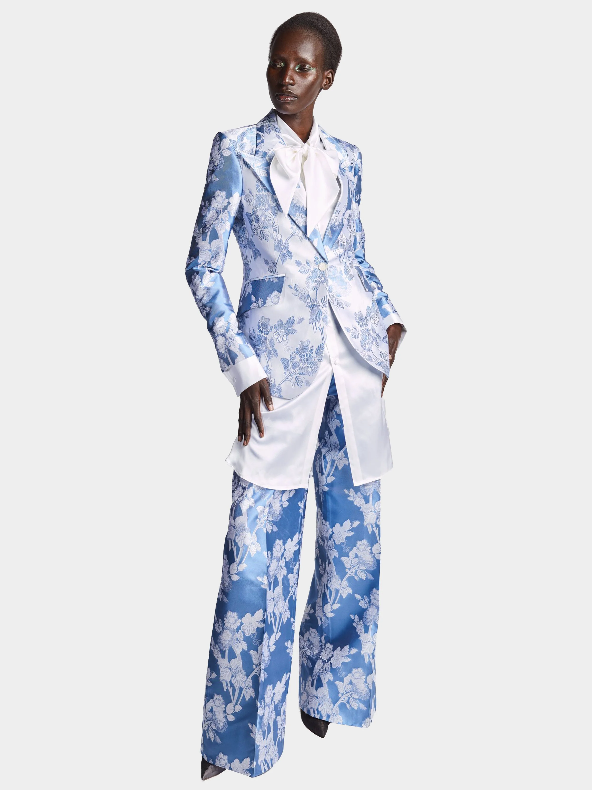 Blue And White Dandy Floral Silk 2 Piece Suit.jpg