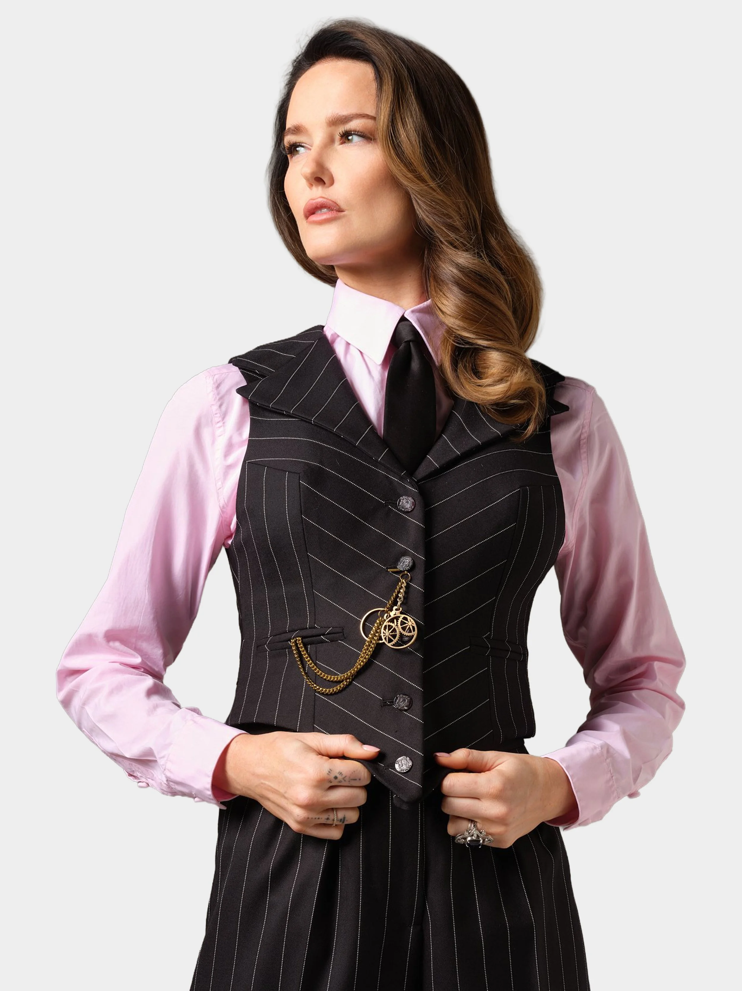 Black And White Dotted Pinstripe Waistcoatgg.jpg