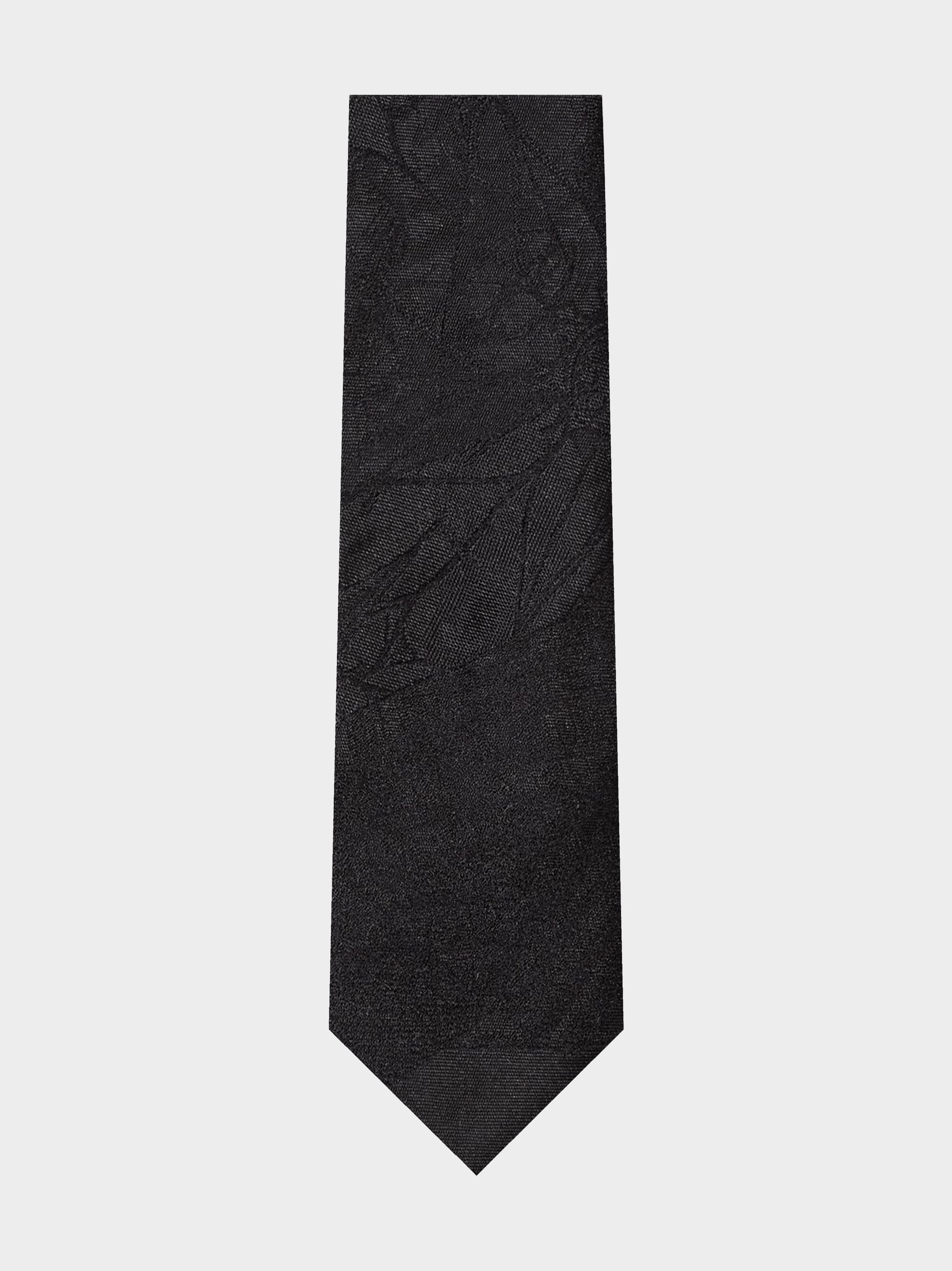 'Black 100% Silk 3 Tailors' Slim Necktie