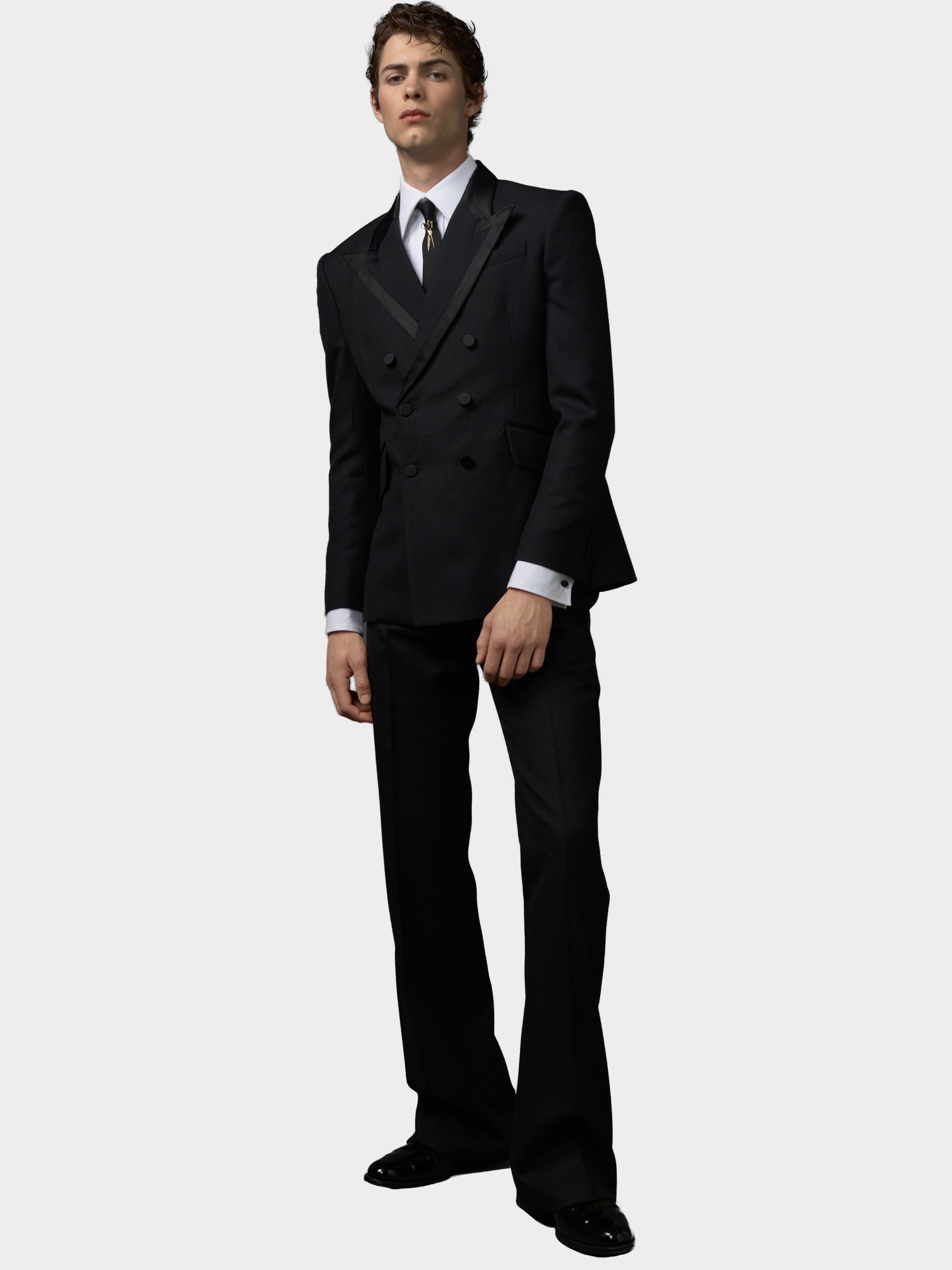 Black Wool And Silk Double Breasted Dinner Suitfront.jpg