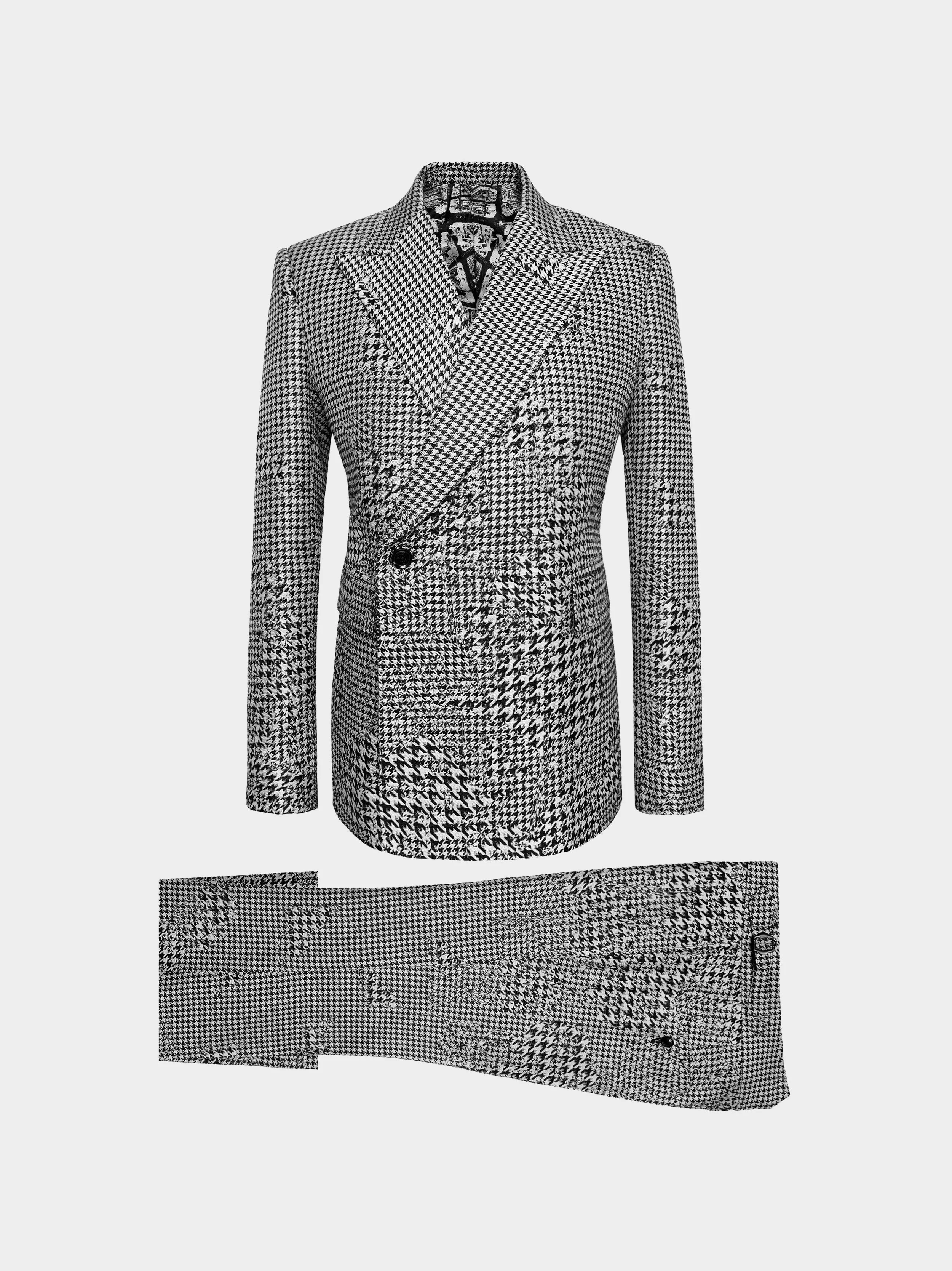 Abstract Houndstooth Suit