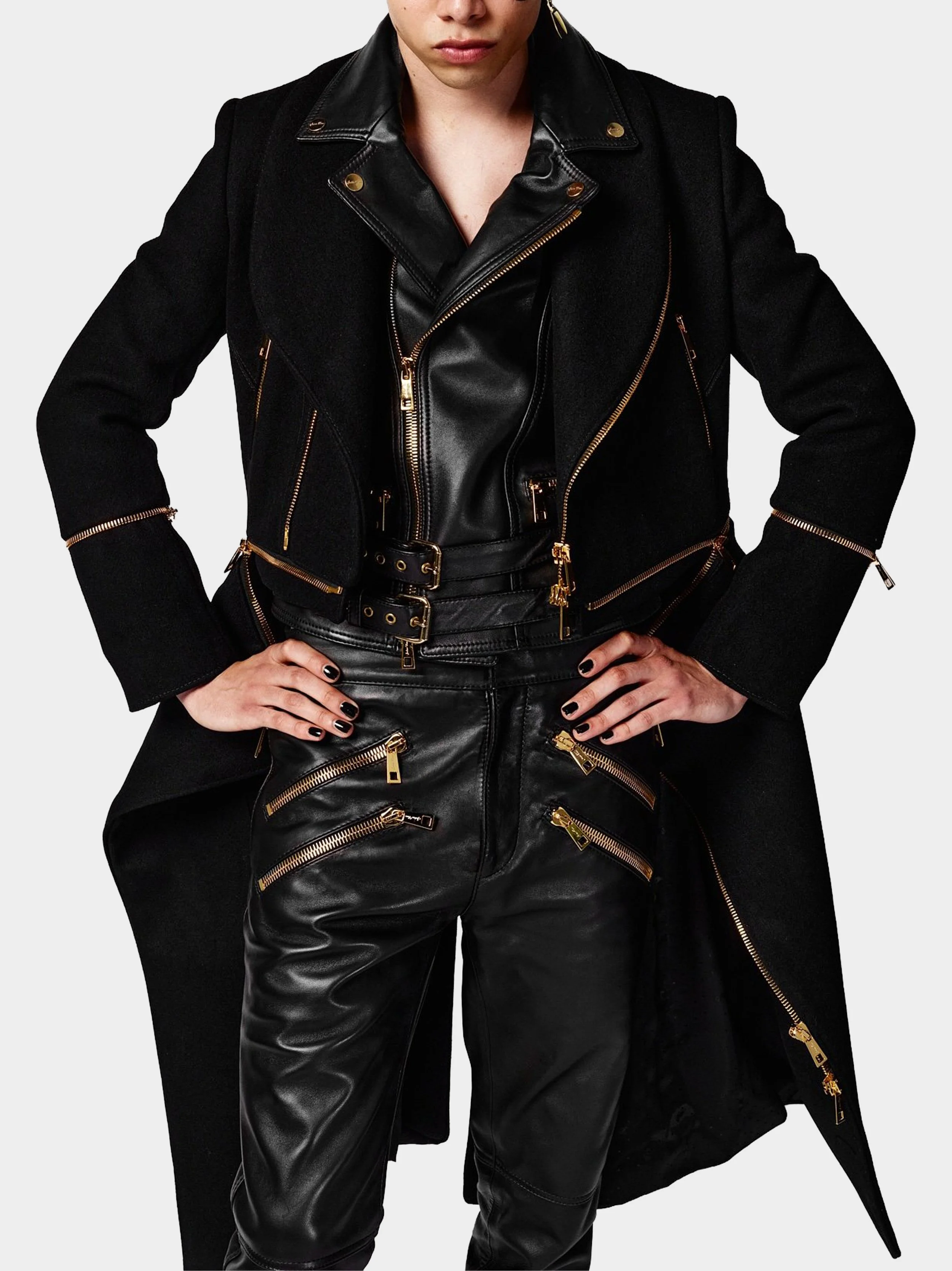 Black Rebel Wool Biker Coat 2.jpg