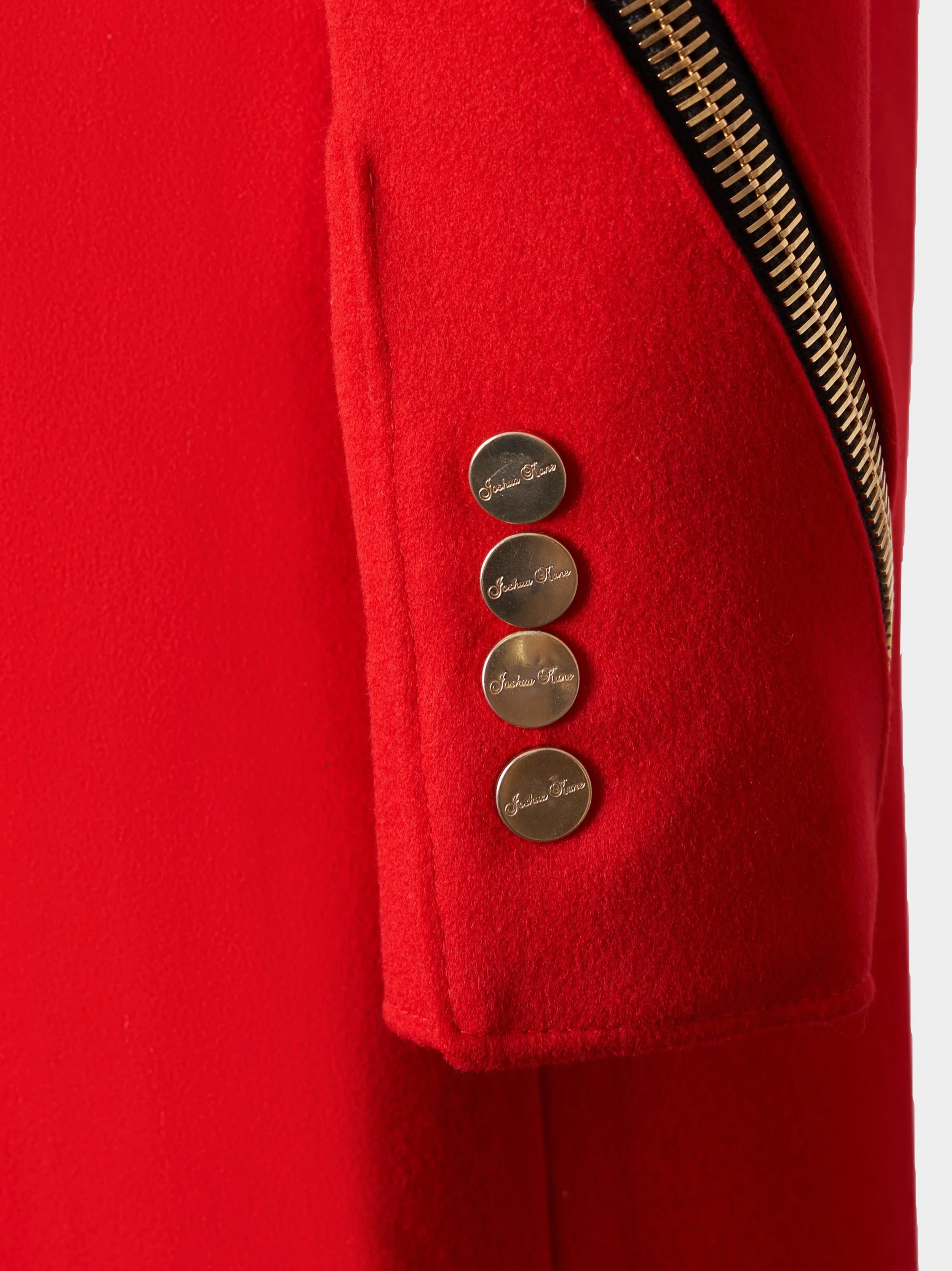 'The Rebel Red' Zip Off Tailcoat sleeve detail.jpg
