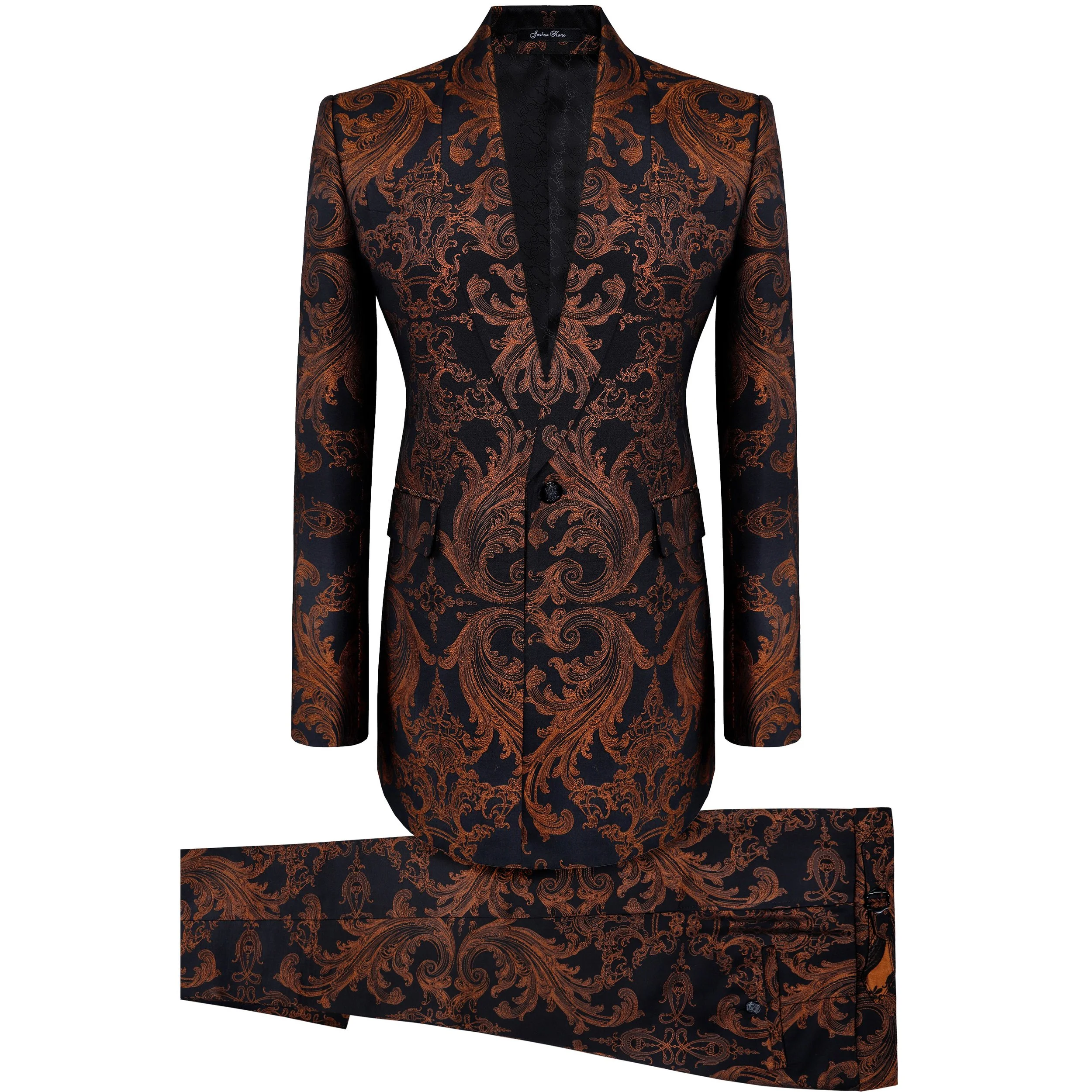 Copper Scrolls Jacquard 2 Piece Suit