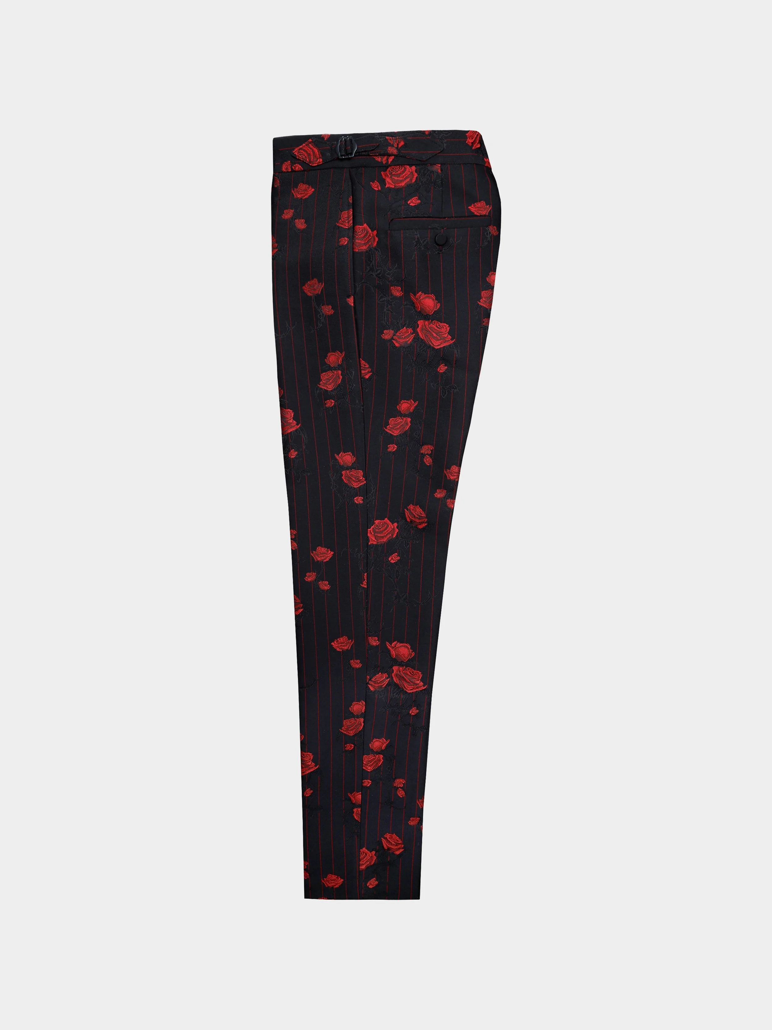 Red Rose Pinstripe Trouser