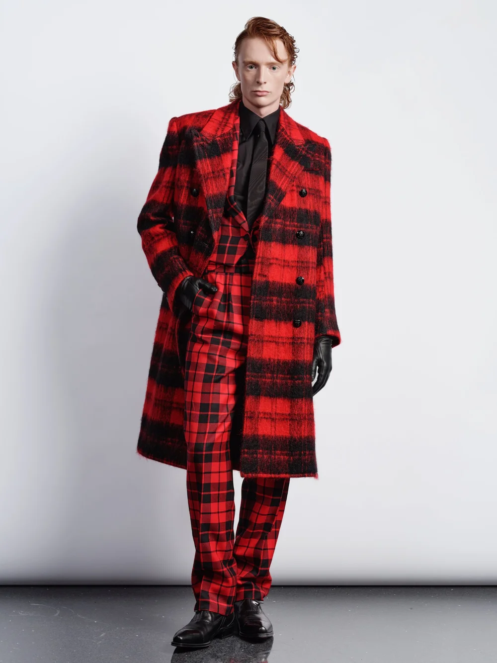 Tartan Coat Tartan Mohair Coat — Joshua Kanemenswear, Fashion