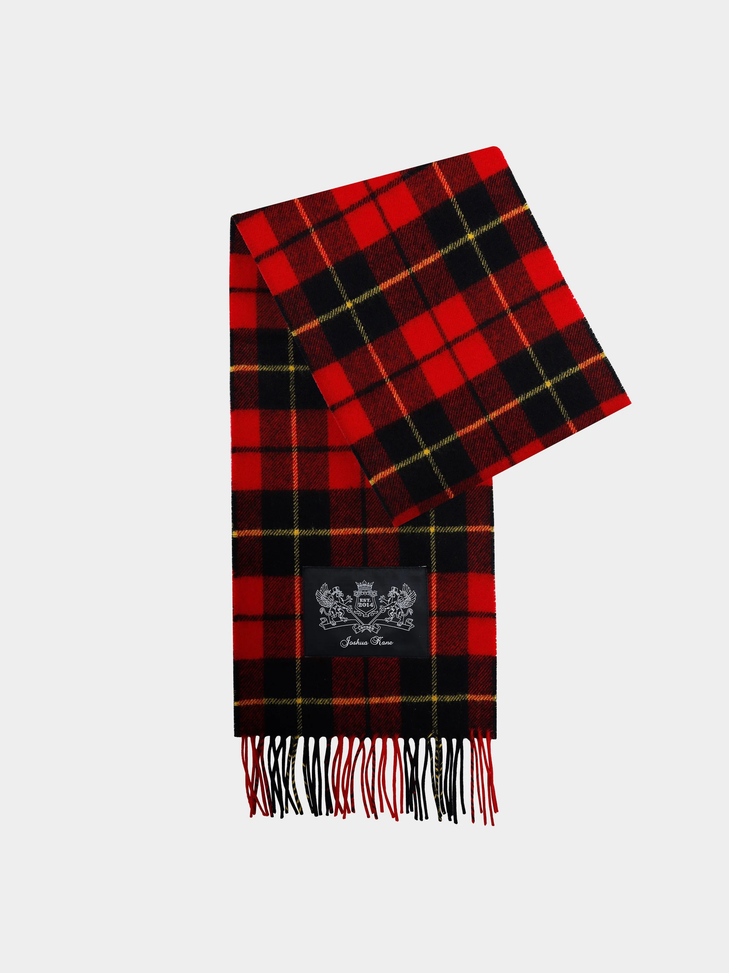 Red Tartan Lambswool Scarf