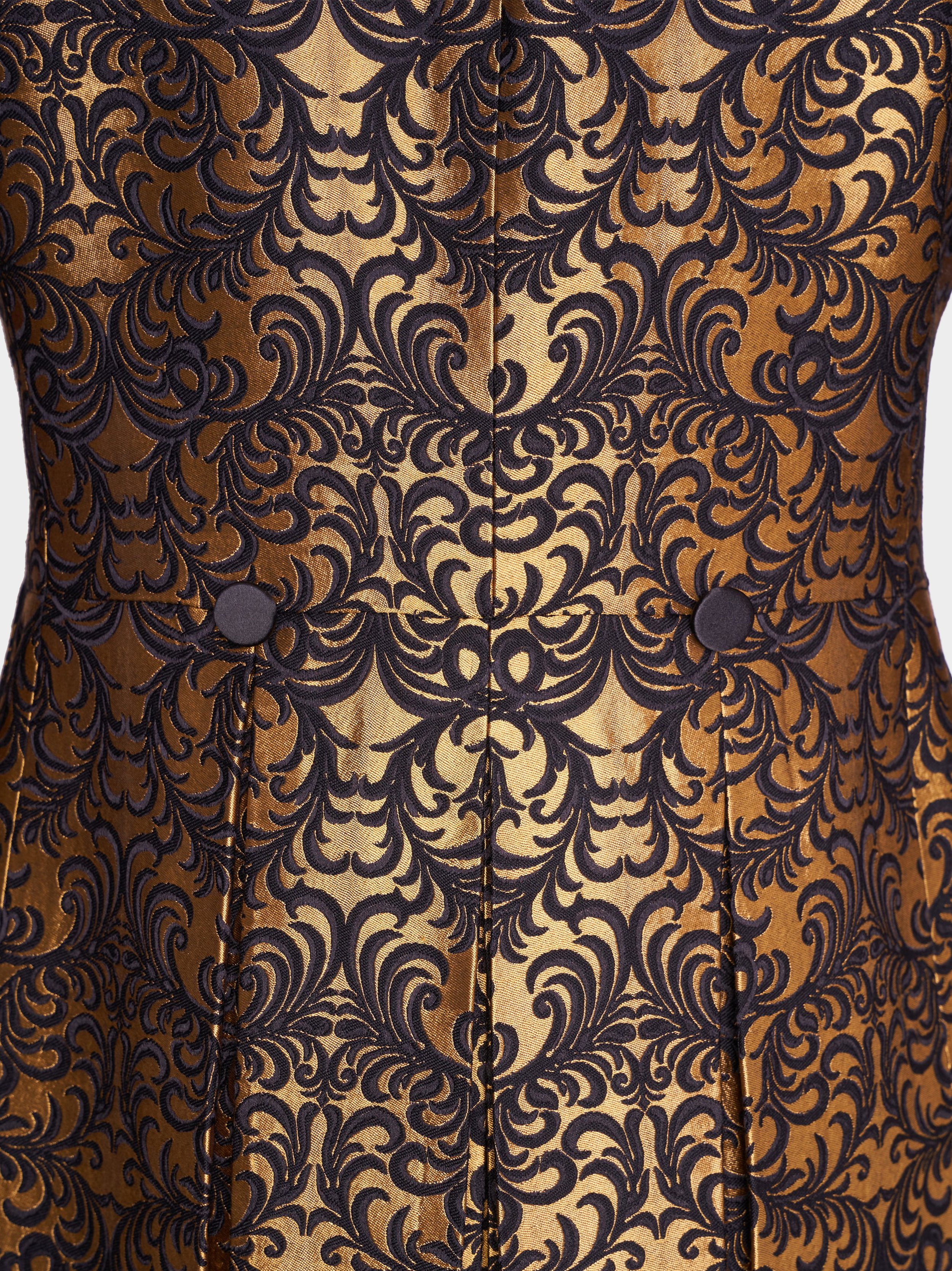 'The Morning' Gold and Black Regency Swirl Coat close.jpg
