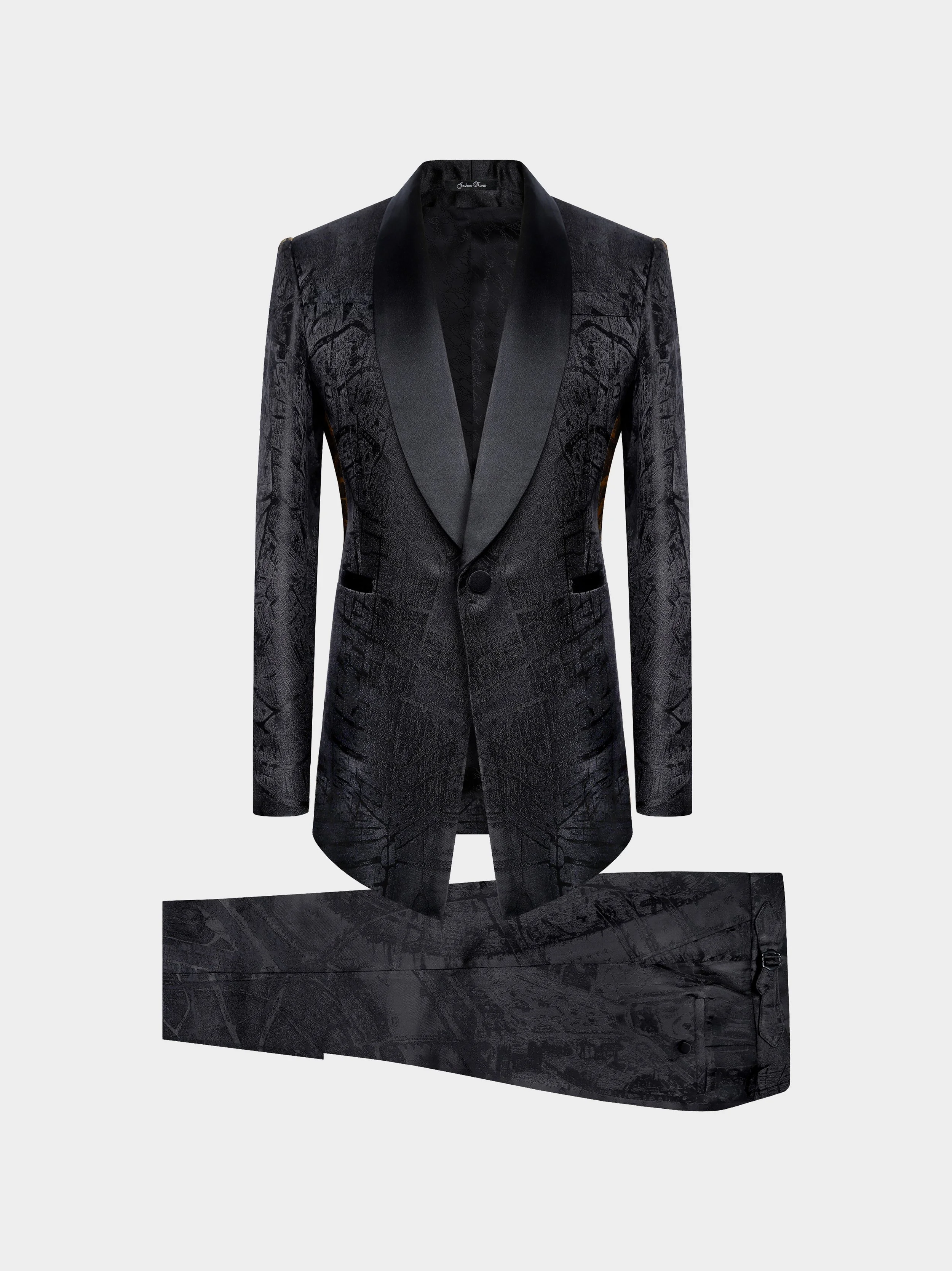 Black Map Of London Suit