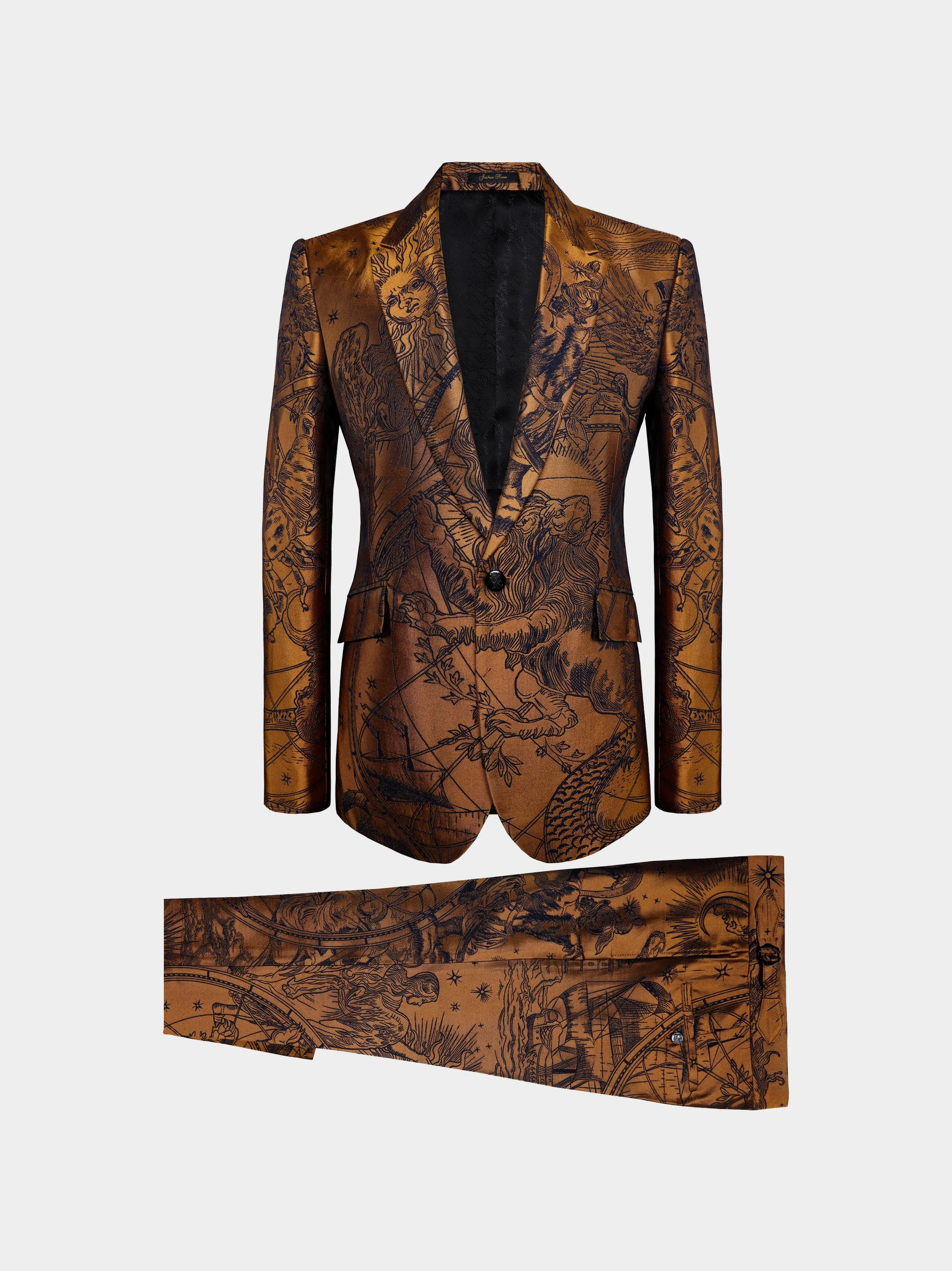 Bronze Orion Jacquard Suit