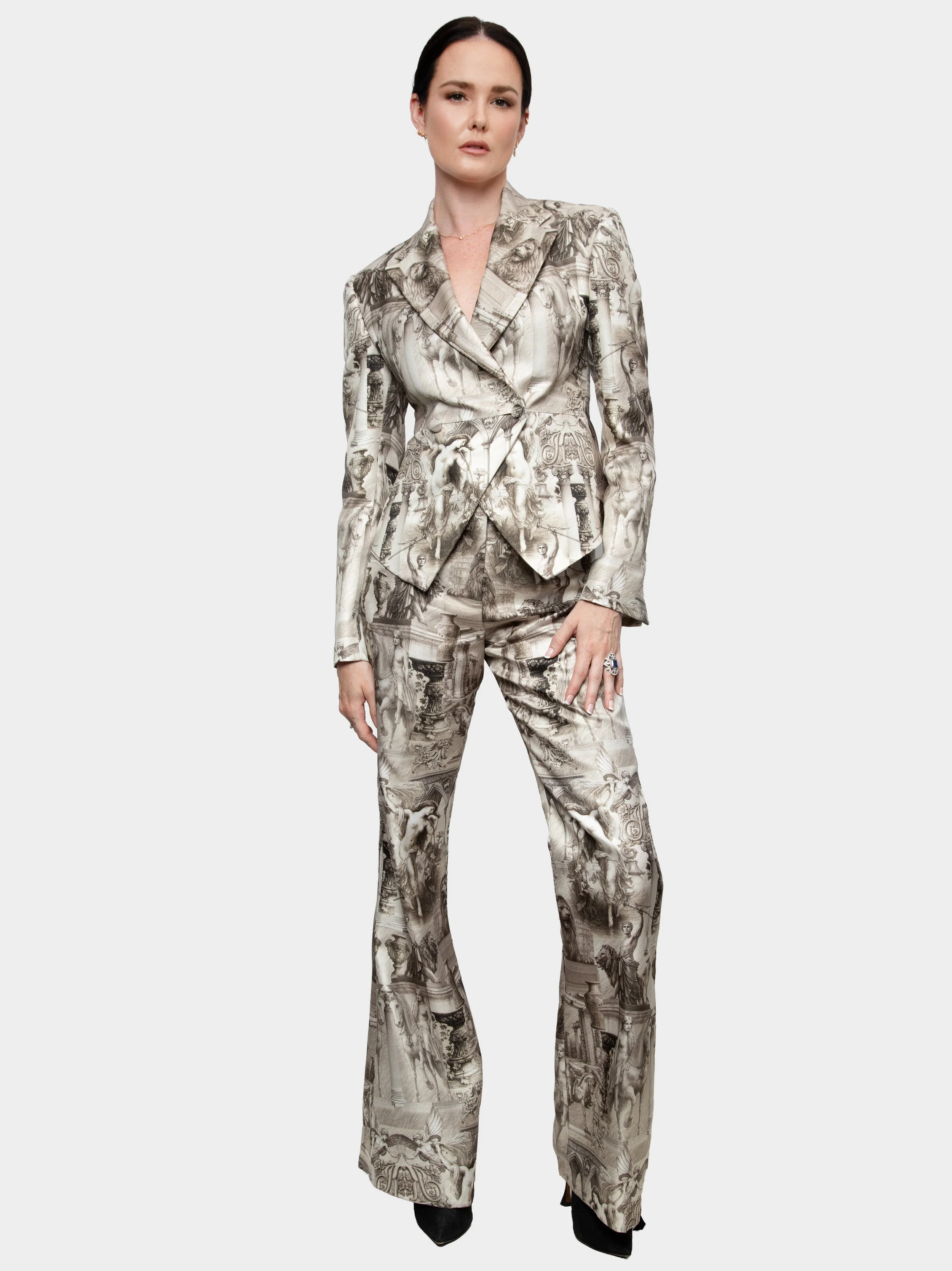 Venus Printed Silk Suit