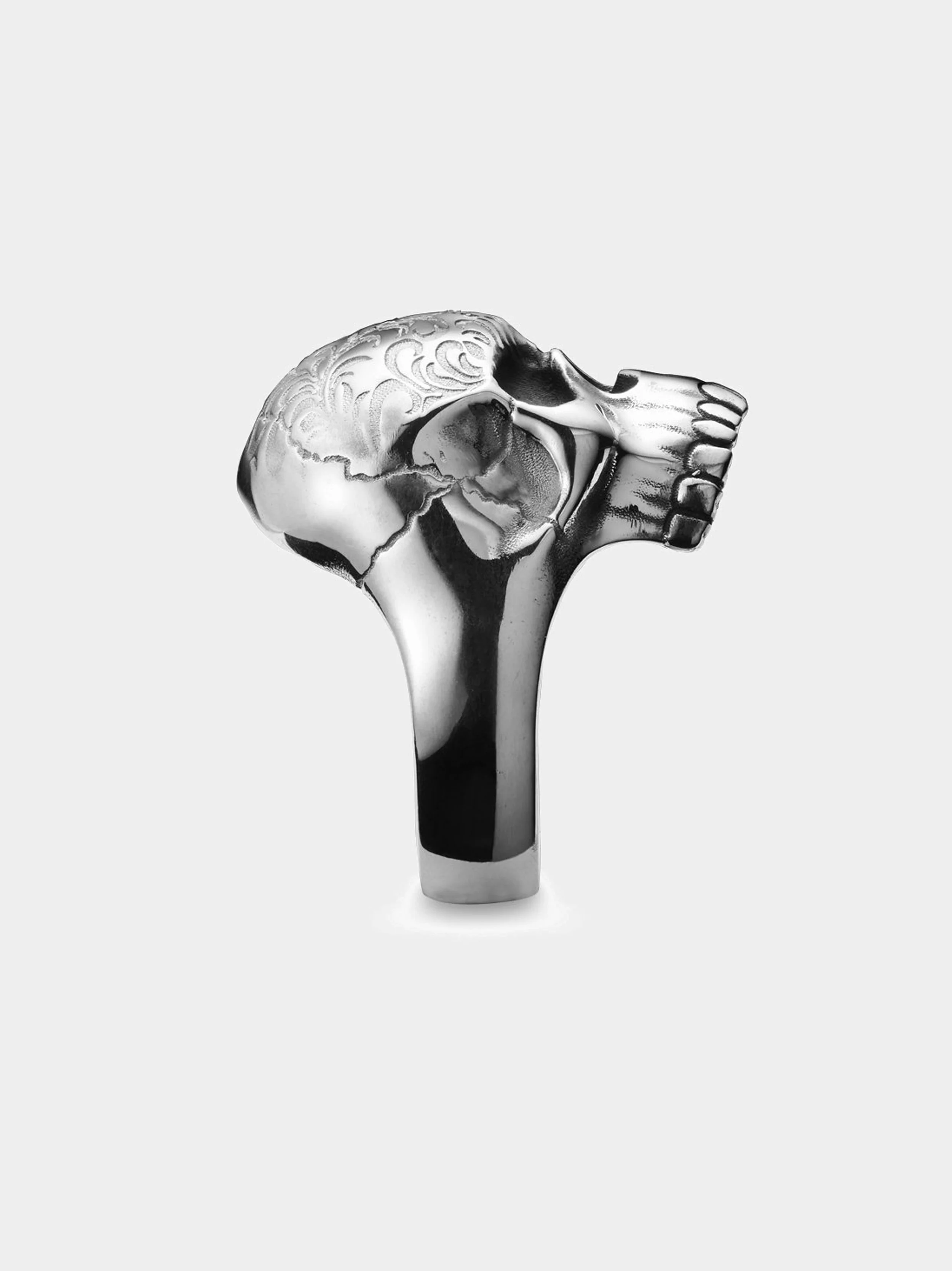 'The Tattoo Skull' Sterling Silver Ring side.jpg