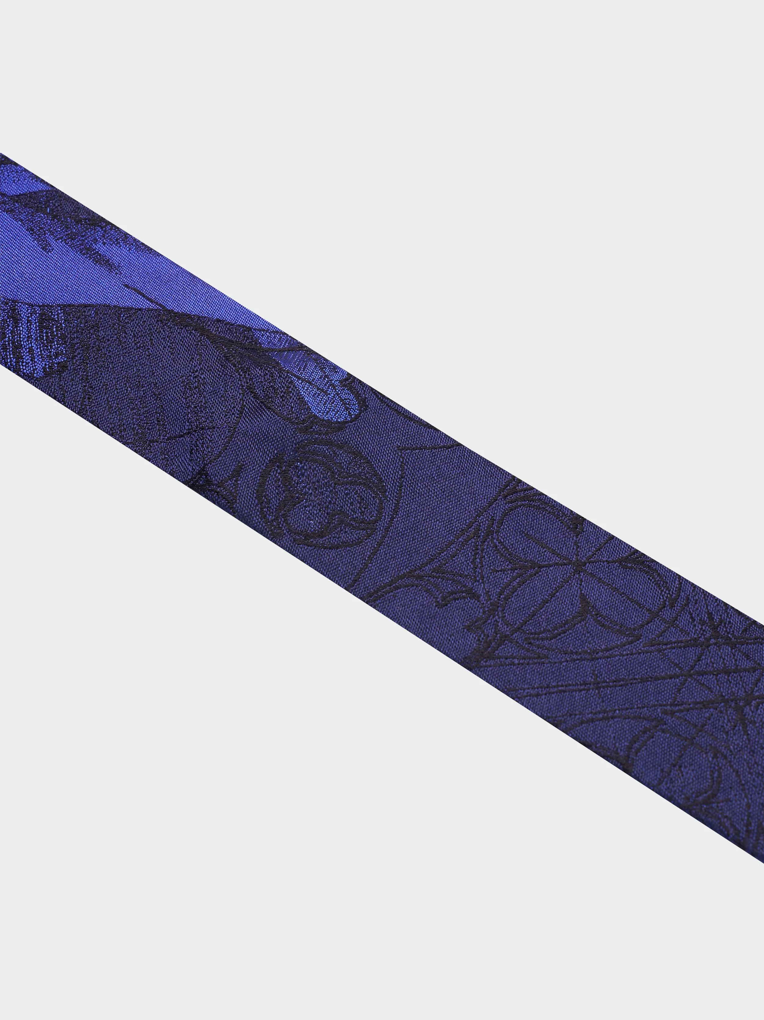 'Sapphire 3 Tailors' Slim Necktie diag.jpg
