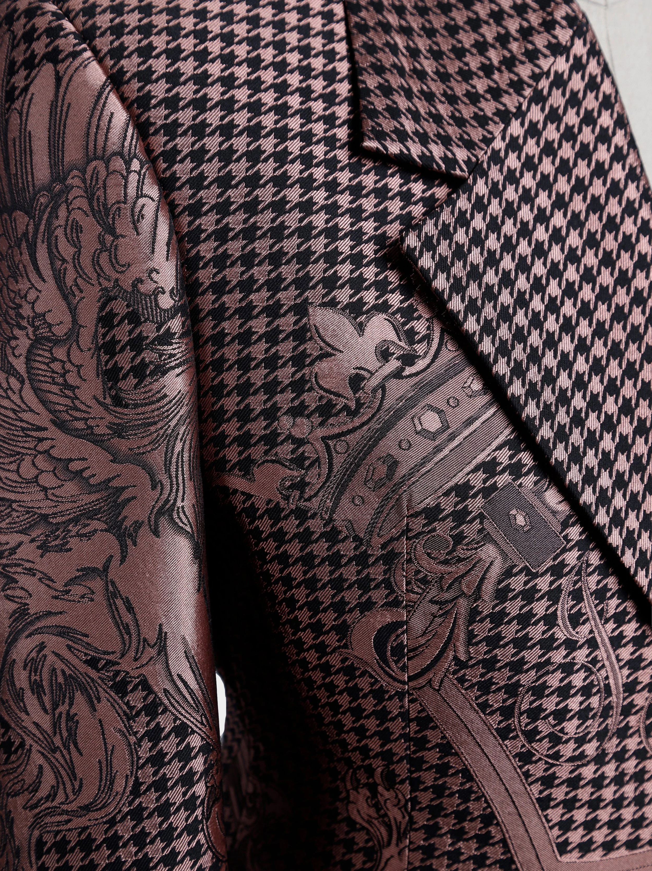 Rose Gold Houndstooth Crest Jacquard Jacketclose.jpg
