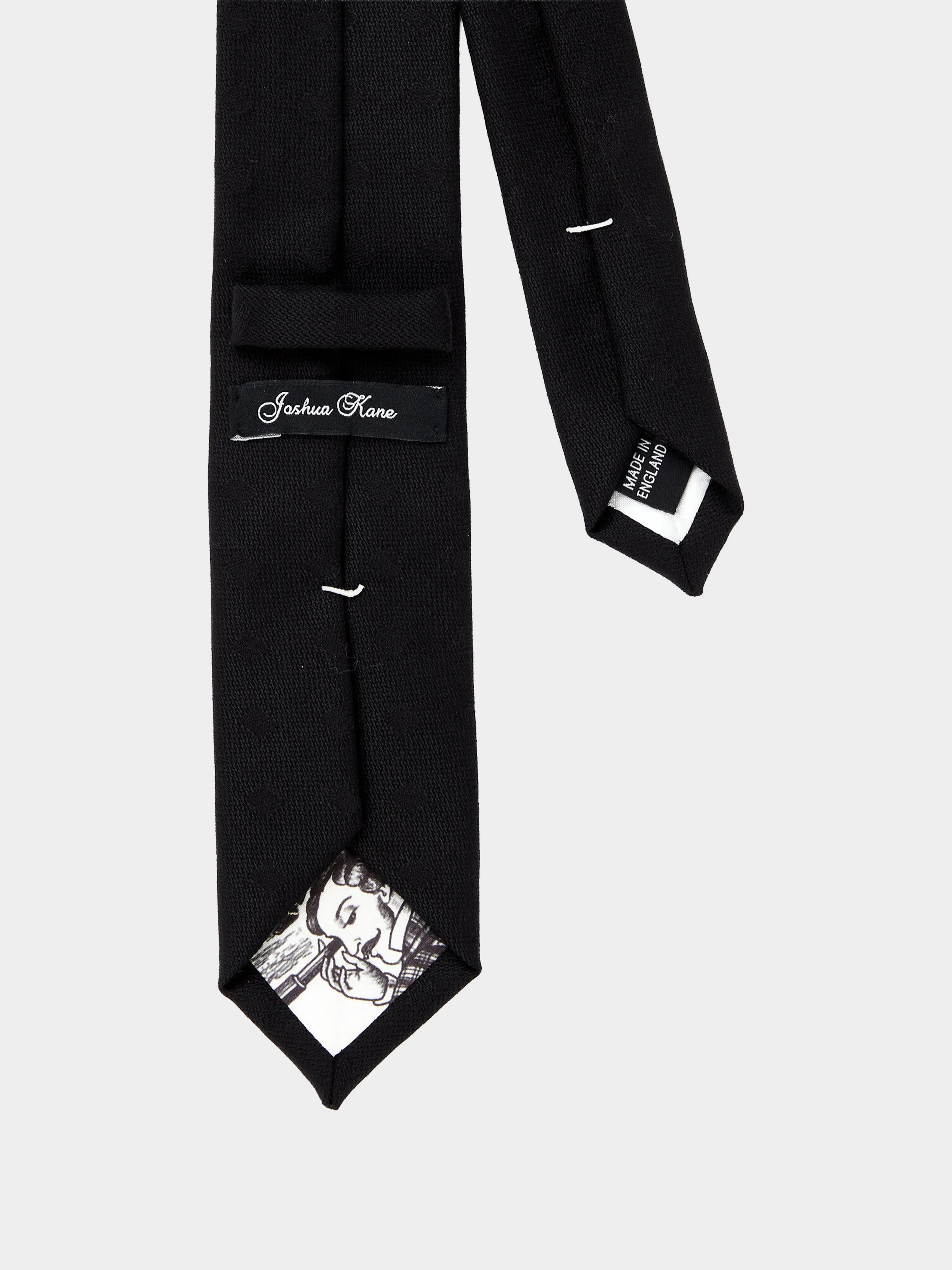 'Tonal Polkadot' Black Slim Necktie 2.jpg