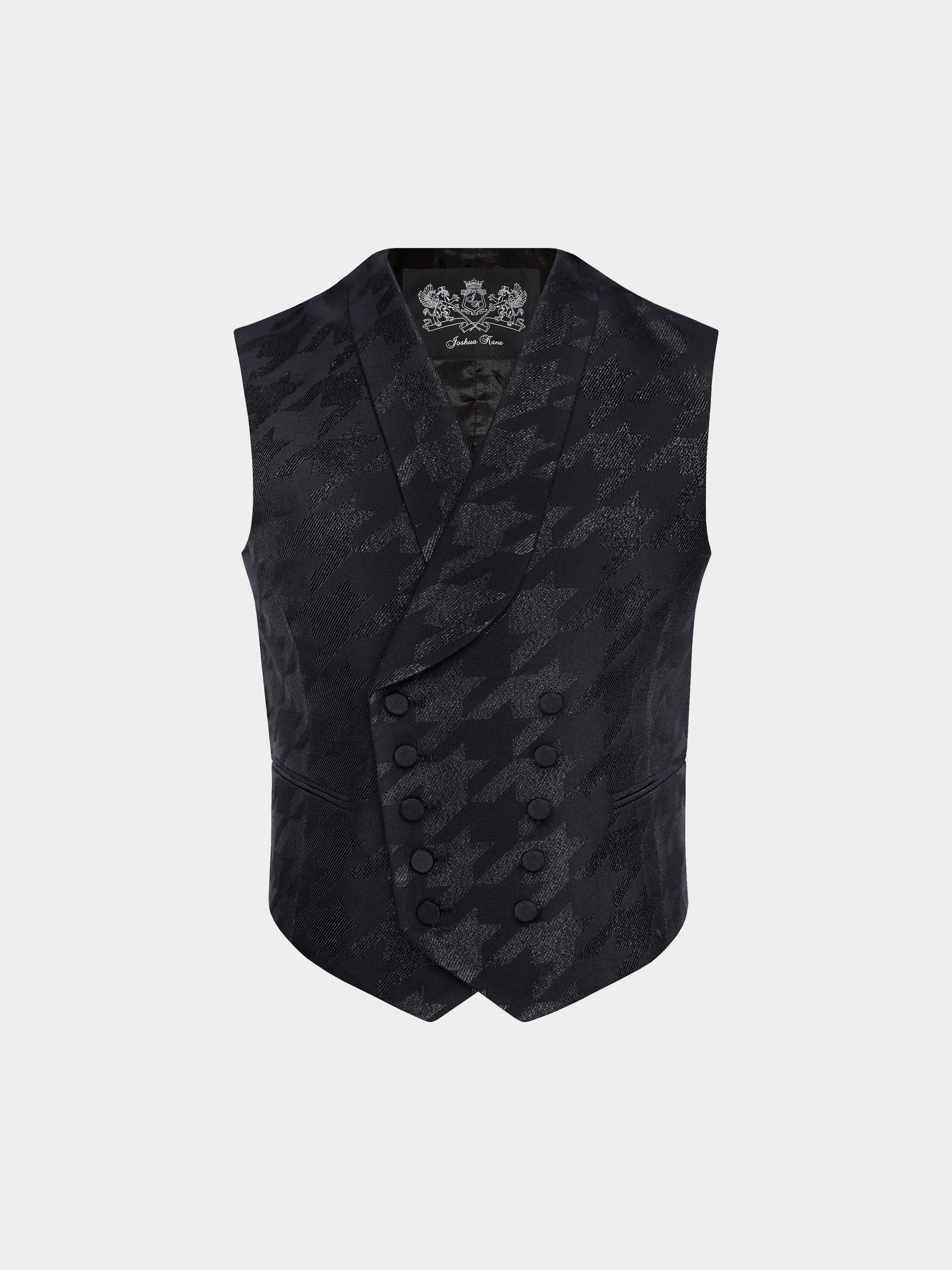 Black Lurex Houndstooth Waistcoat.jpg