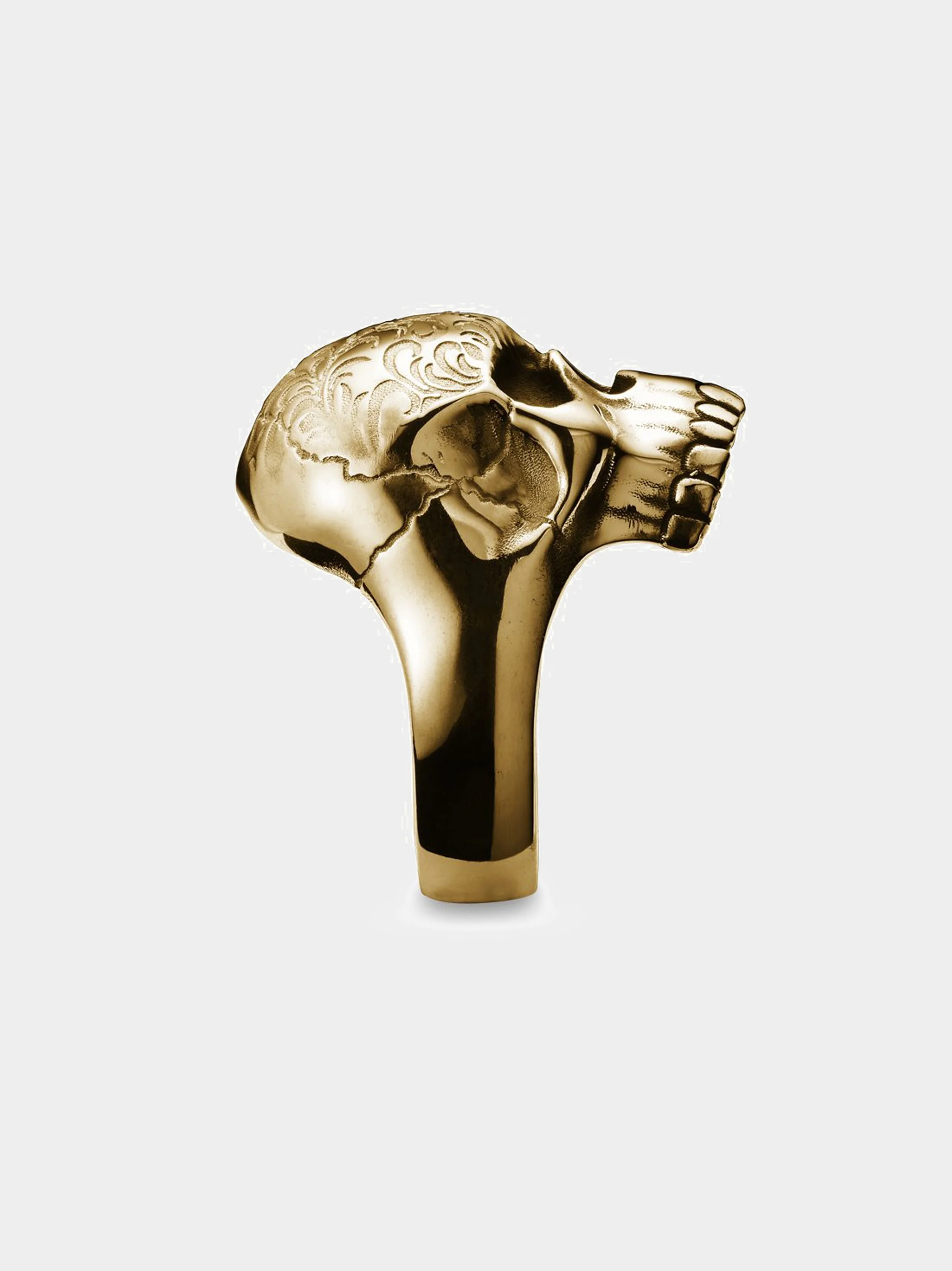 'The Tattoo Skull' Gold Vermeil Ring side.jpg